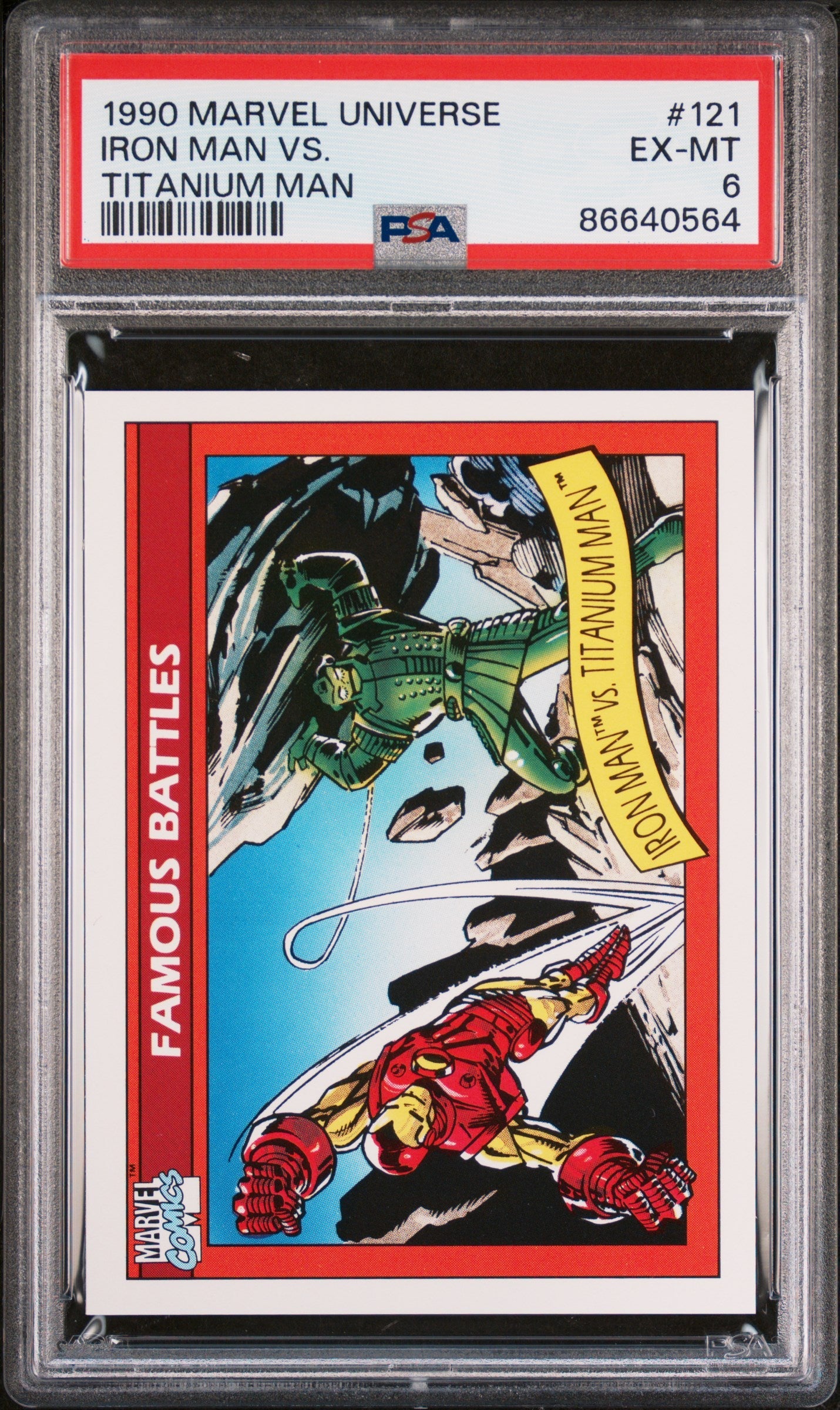 1990 MARVEL UNIVERSE IRON MAN VS. TITANIUM MAN #121 - PSA 6