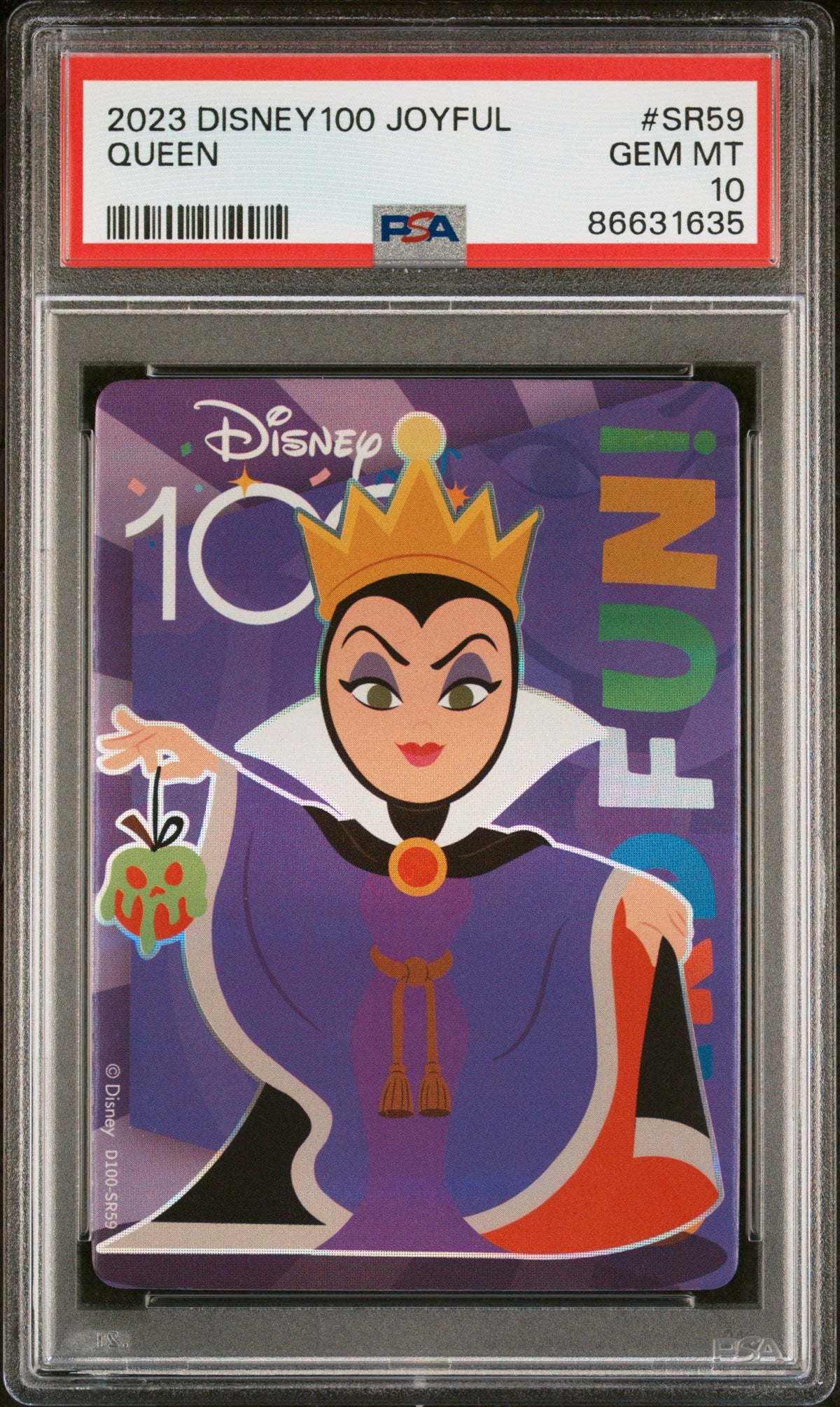 2023 CARD FUN DISNEY 100 JOYFUL QUEEN SR59 PSA 10