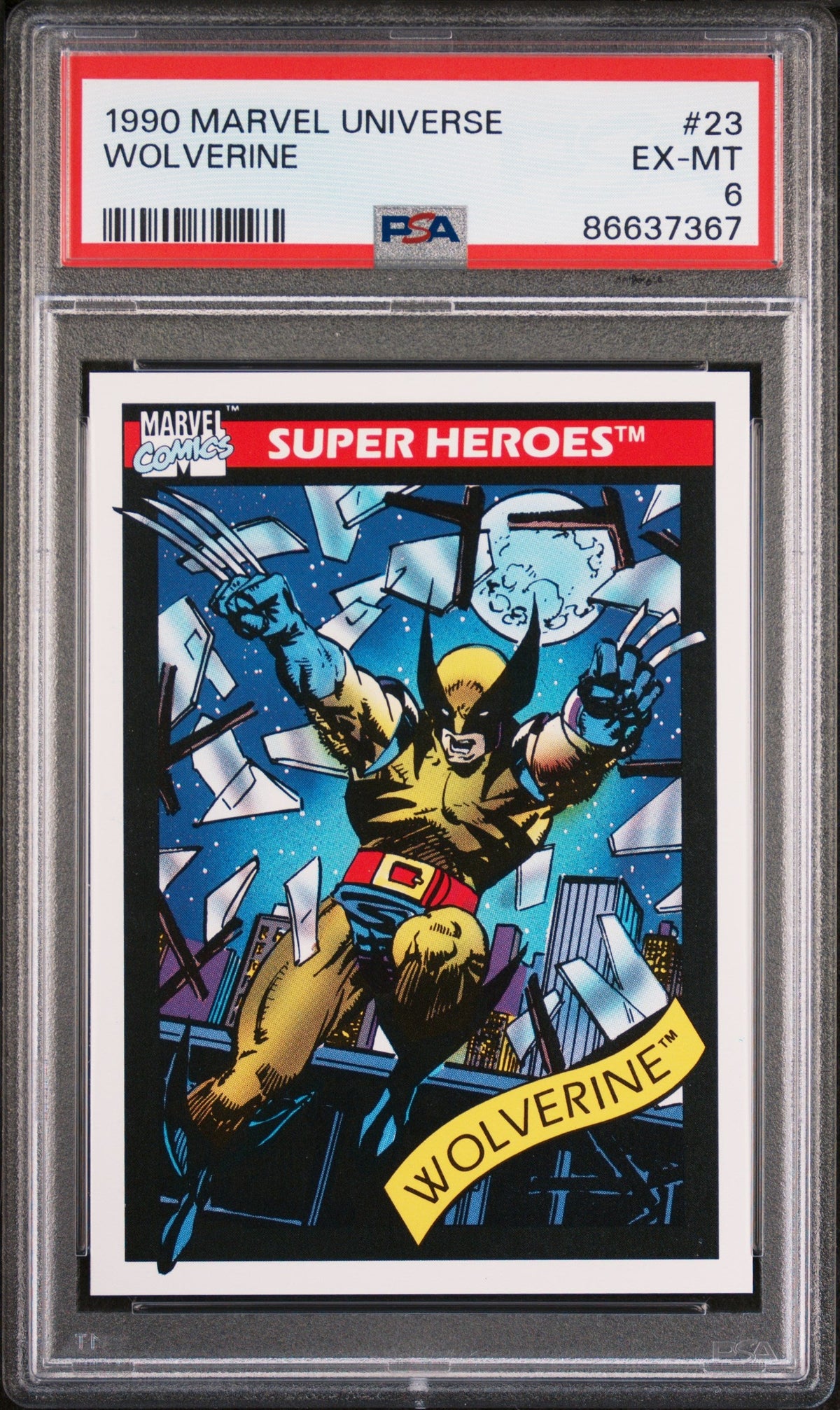 1990 MARVEL UNIVERSE WOLVERINE  #23 - PSA 6