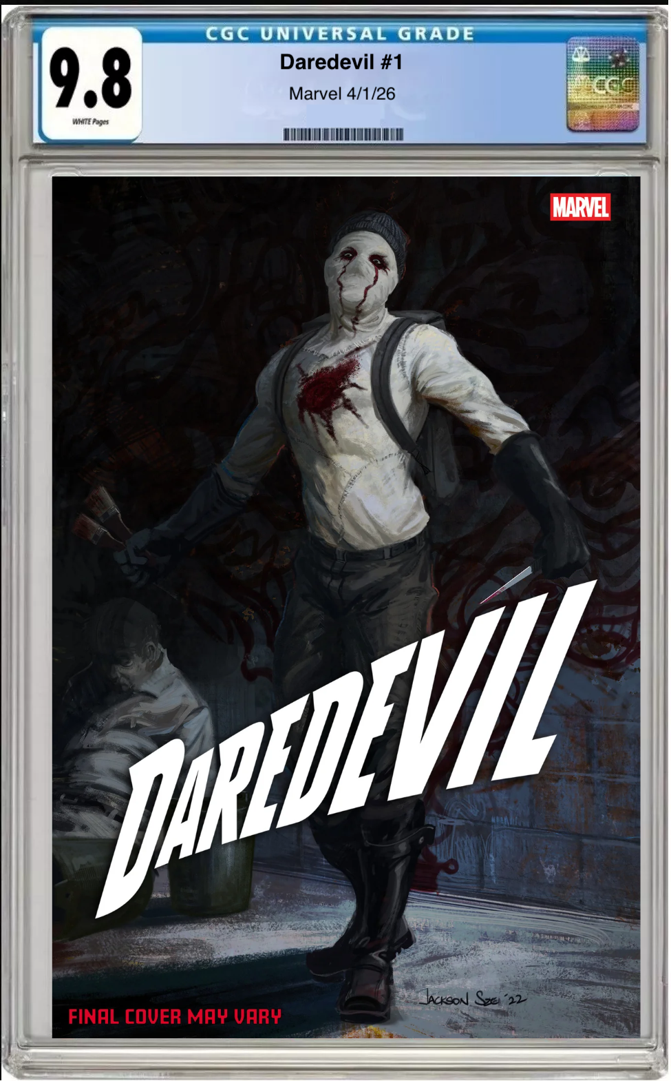 Daredevil #1 – Clasificado CGC 9.8 Portada de Marvel Television de Jackson Sze