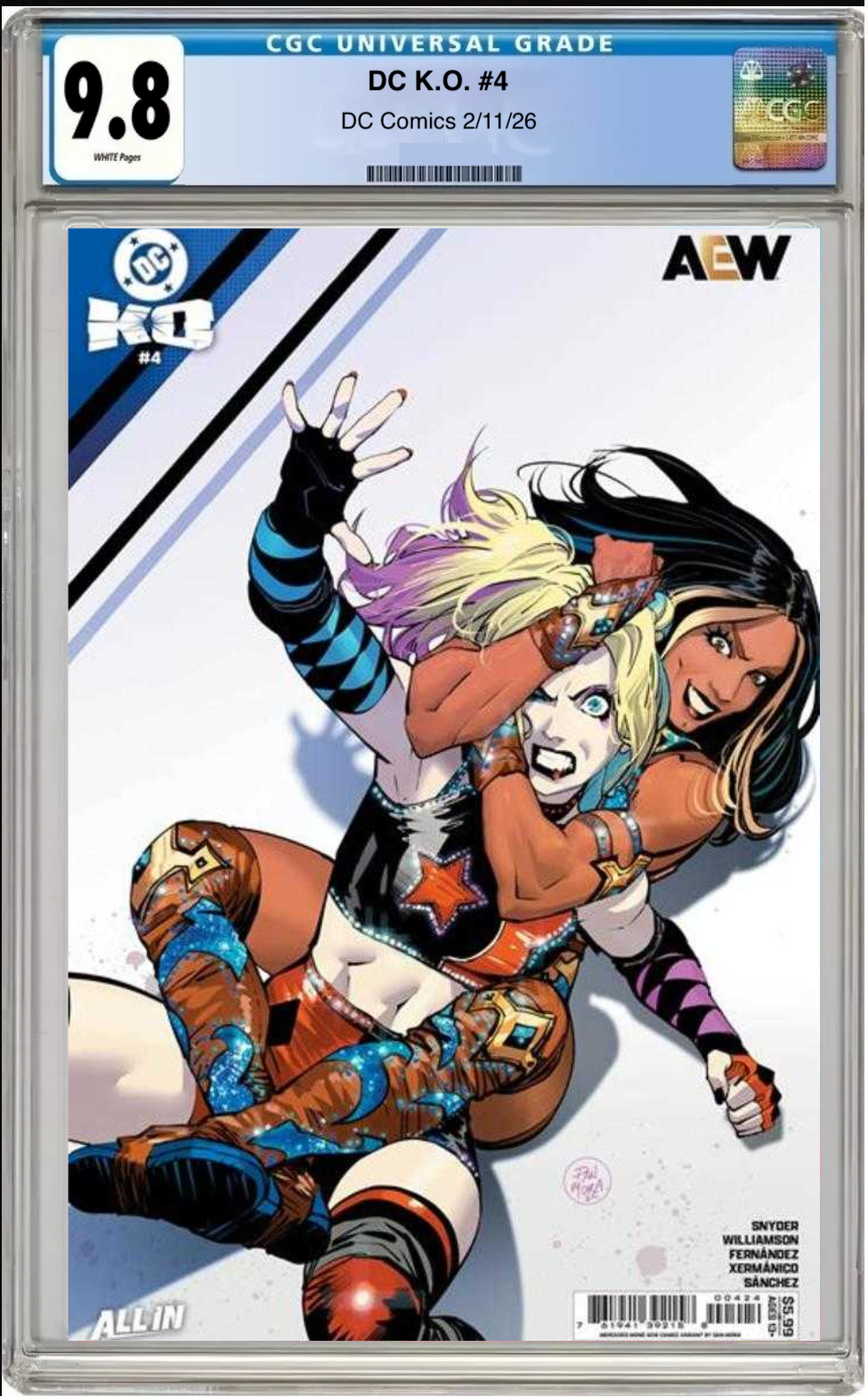 Comic book cover of DC K.O. #4 Cover I with CGC grading label.