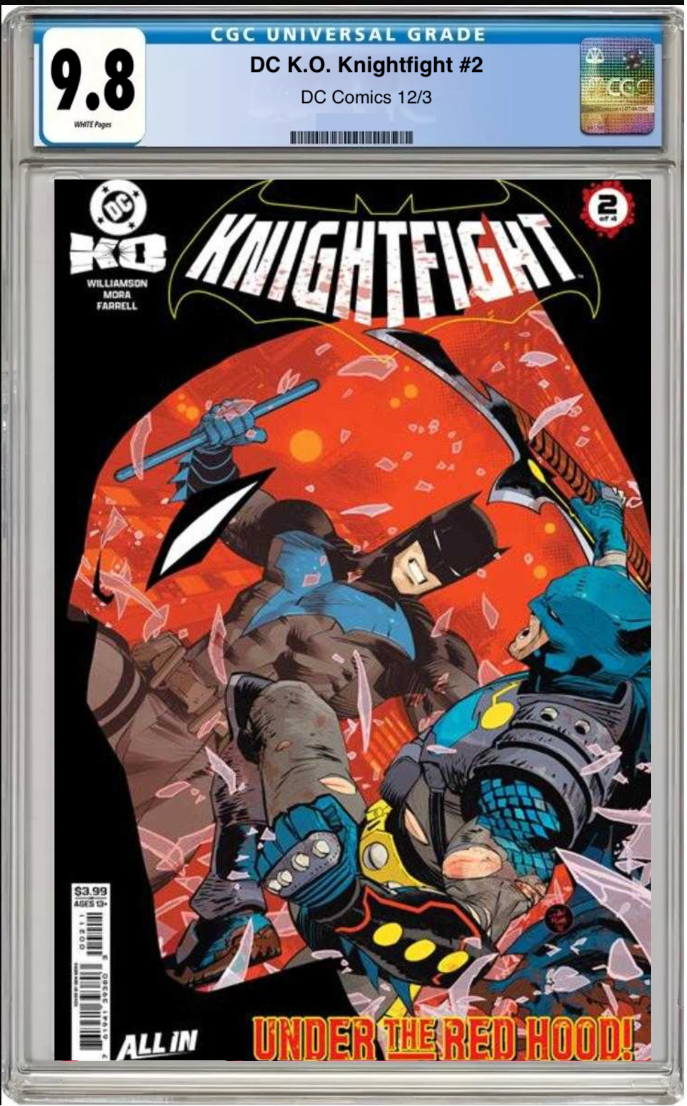 Comic book cover of DC K.O.: KnighFight #2 Cover A with CGC grading label.