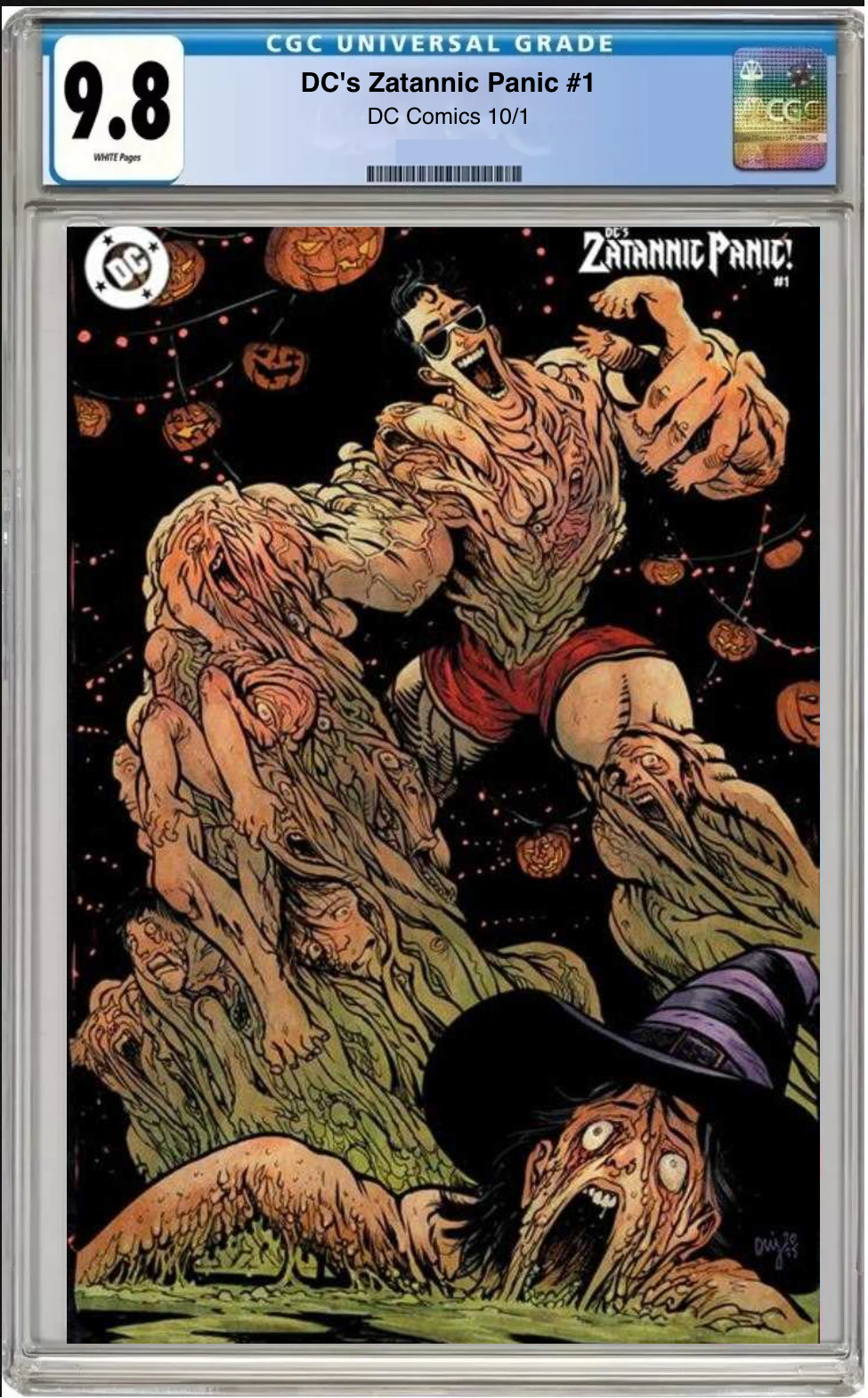 Comic book cover of DCS Zatannic Panic #1 Daniel Warren Johnson Card Stock Cover with CGC grading label