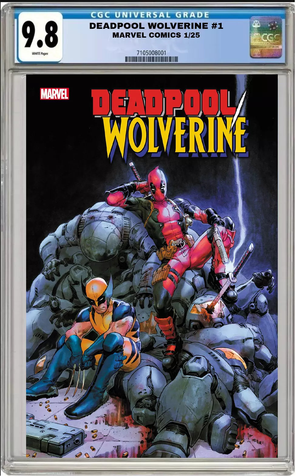 deadpool wolverine 1 cgc graded 1:25 ratio variant