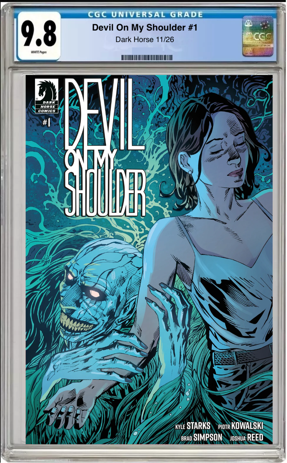 Comic book cover of Devil on My Shoulder #1 Cover A with CGC grading label.