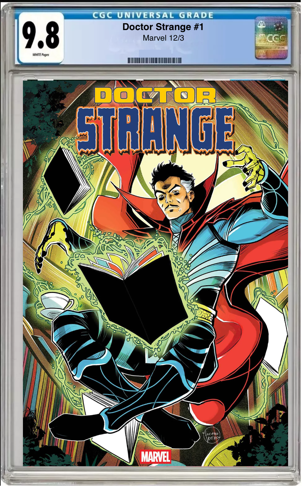 Comic book cover of Doctor Strange #1 Luciano Vecchio Marvel Comics Presents Cover with CGC grading label.