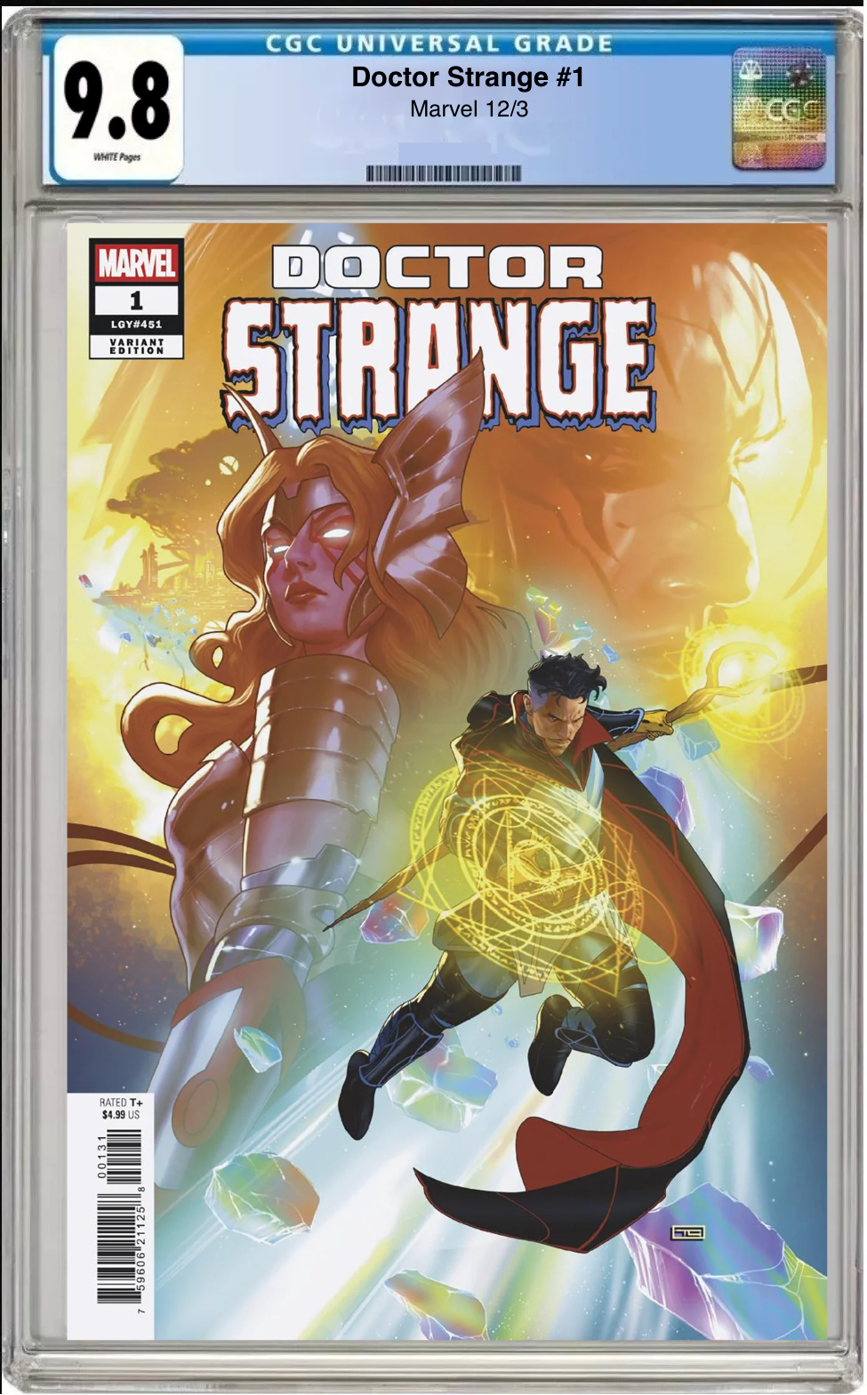 Comic book cover of Doctor Strange #1 Taurin Clarke Cover with CGC grading label.