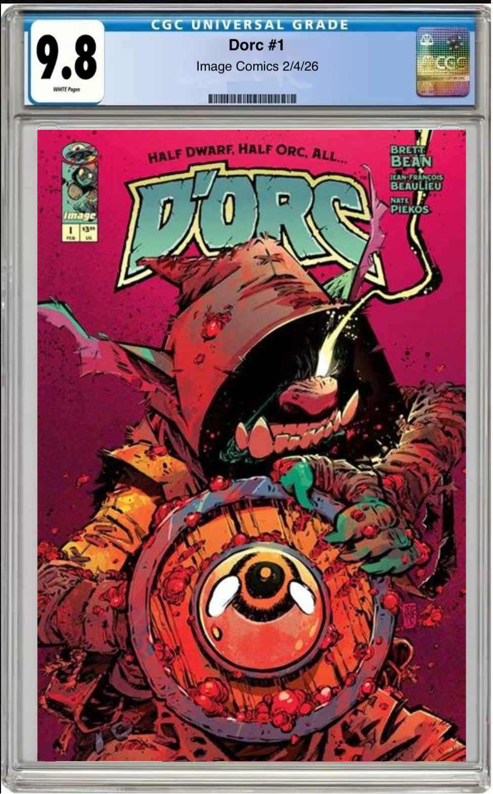 Comic book cover of D.O.R.C. #1 Cover B with CGC grading label