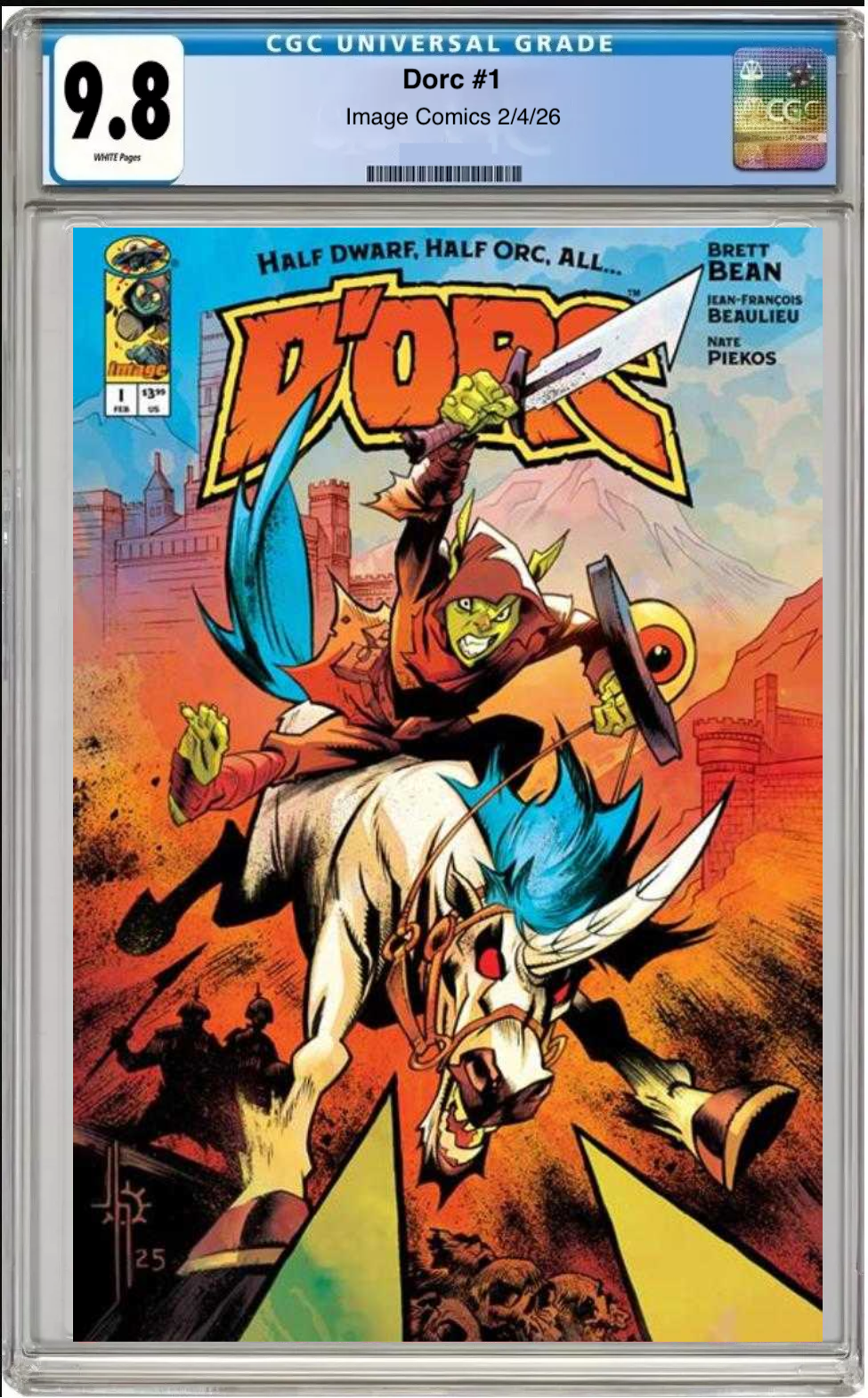 Comic book cover of D.O.R.C. #1 Cover C with CGC grading label