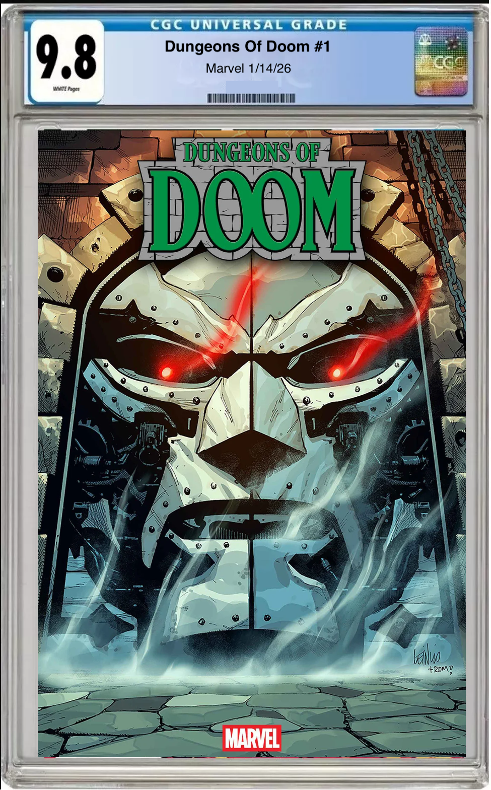 Comic book cover of Dungeons of Doom #1 Main Cover with CGC grading label.