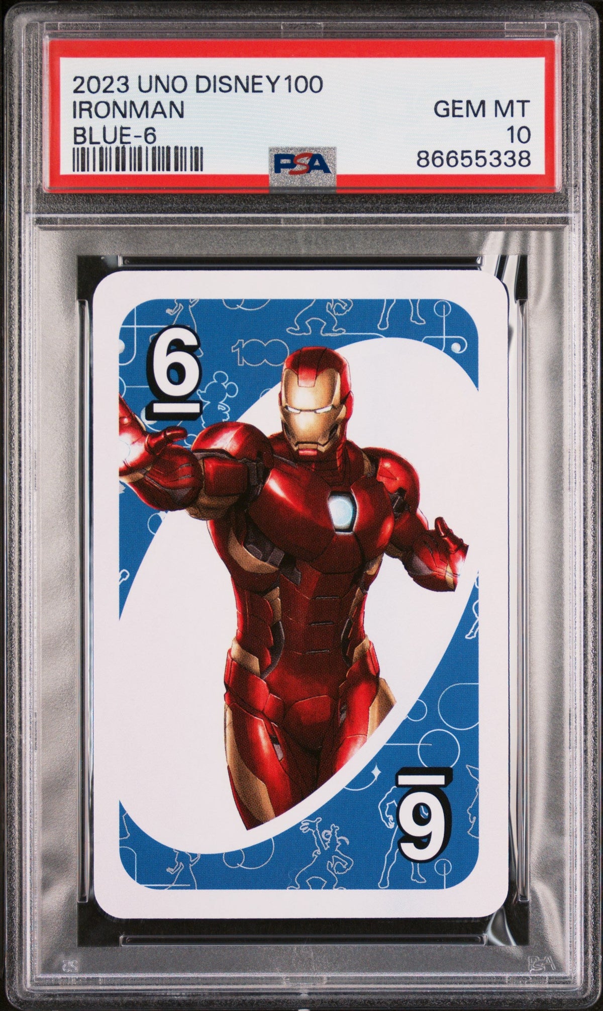 2023 UNO DISNEY 100 IRONMAN BLUE 6 PSA 10