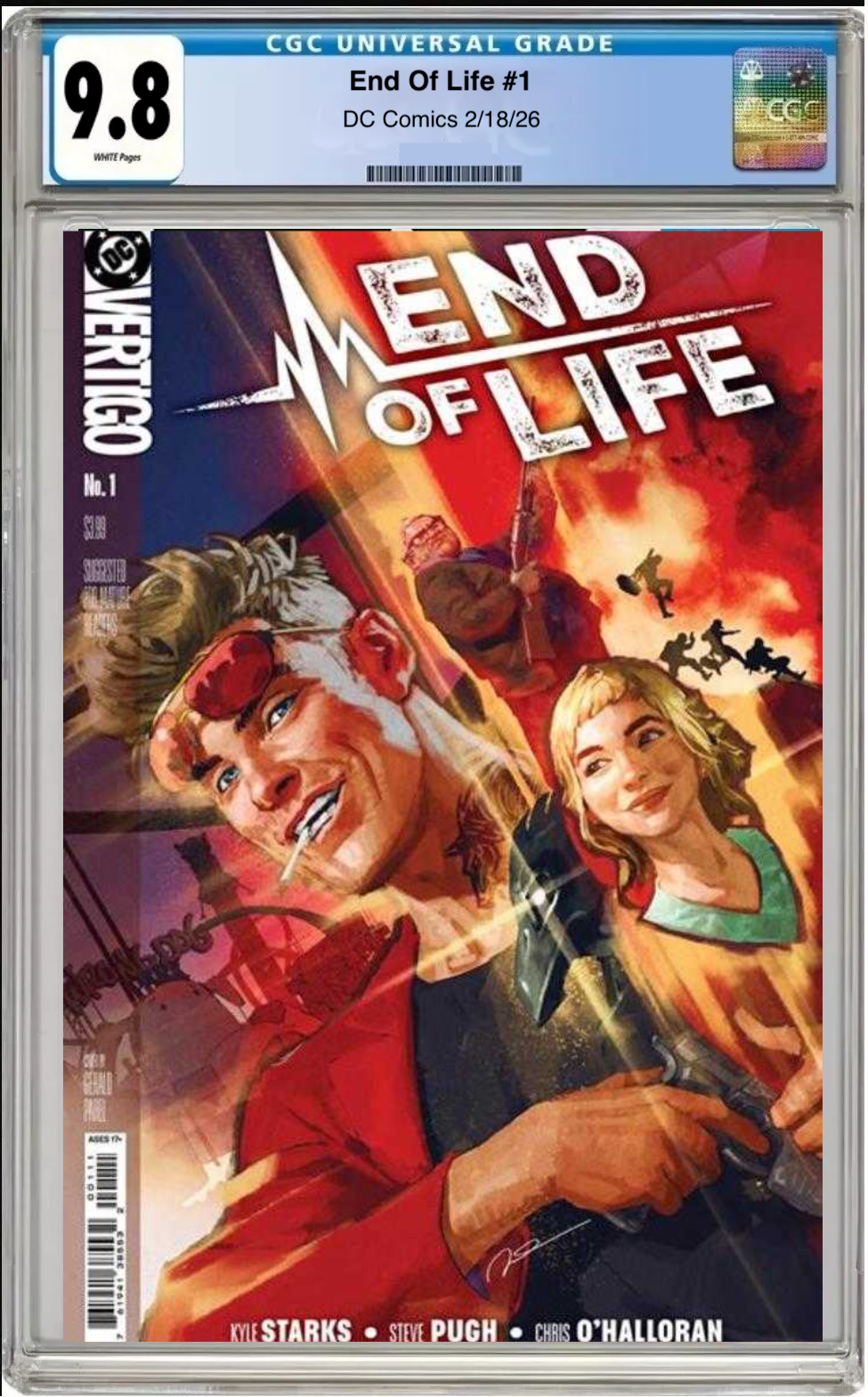 Comic book cover of End of Life #1 Cover A with CGC grading label.
