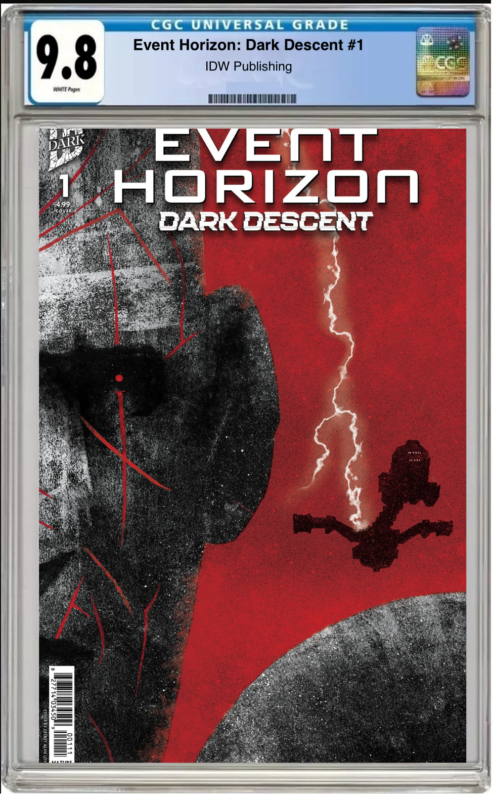 Comic book cover of Event Horizon: Dark Descent #1 Cover A with CGC grading label.