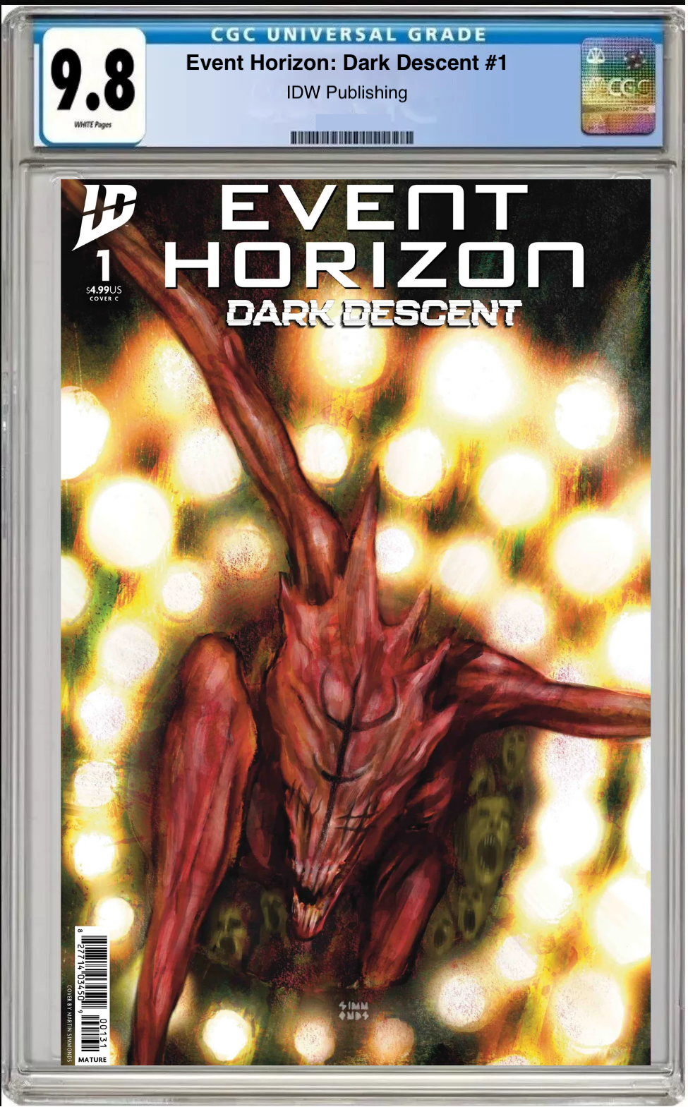 Comic book cover of Event Horizon: Dark Descent #1 Cover C with CGC grading label.
