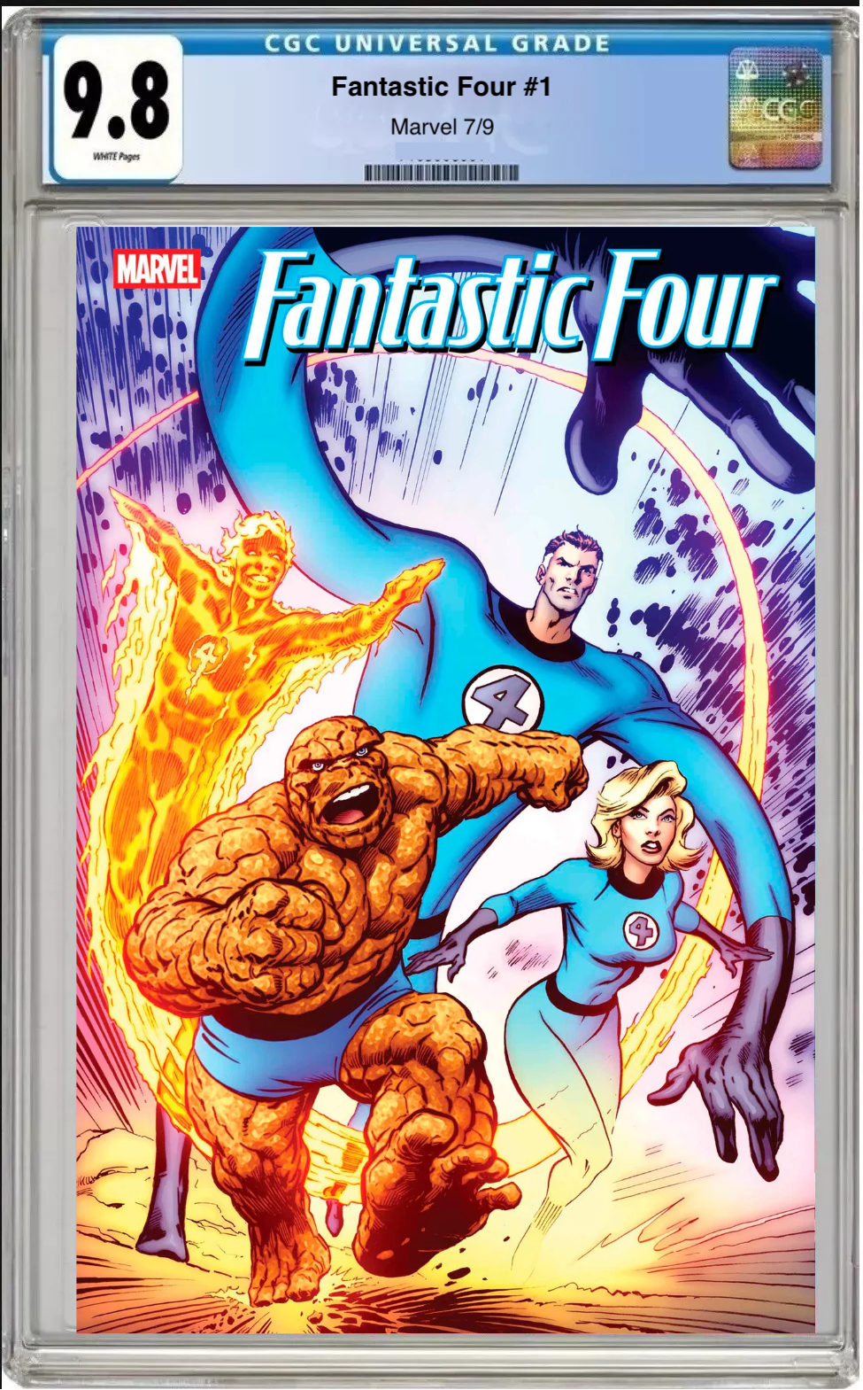 Fantastic Four #1 Alan Davis Cover comic book with CGC 9.8 grading label
