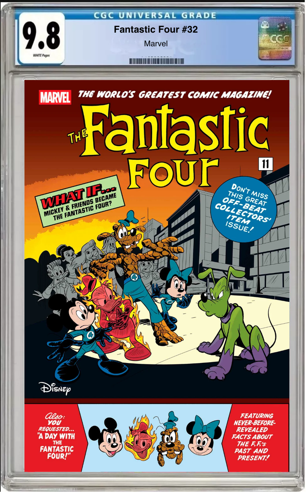 Fantastic Four #32 CGC Graded 9.8 Disney What If? Cover 