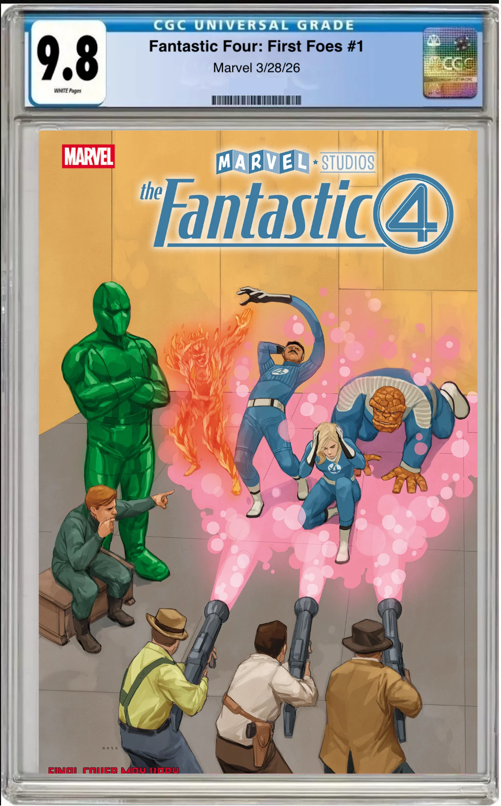Comic book cover of Fantastic Four First Foes #1 Phil Noto Cover with CGC grading label.