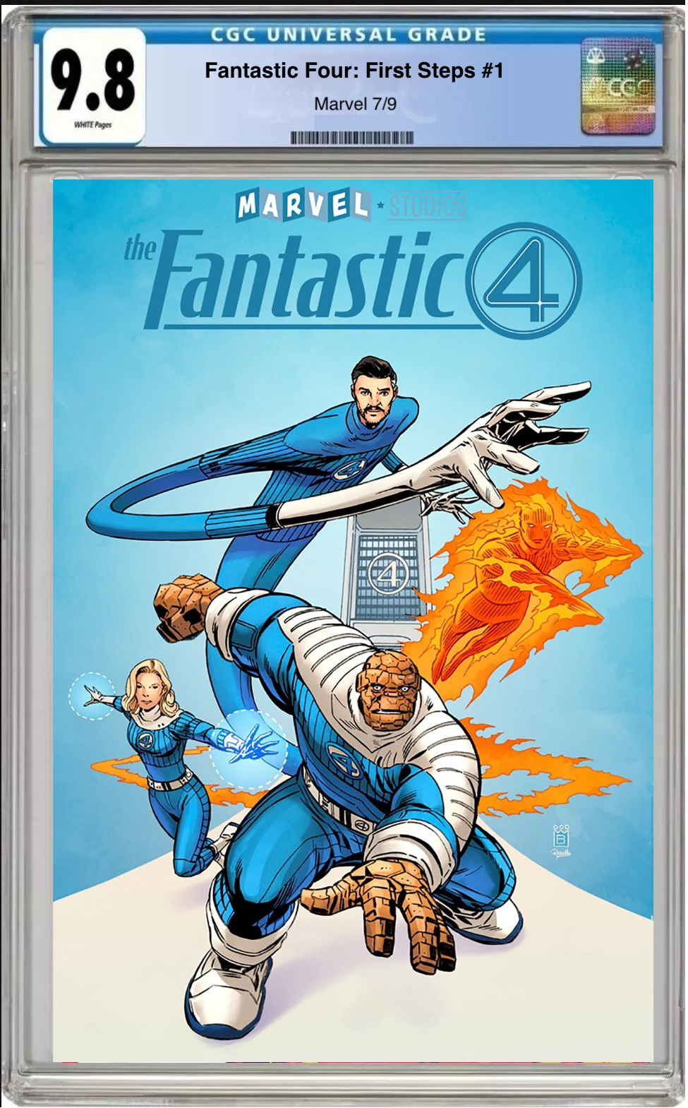 Fantastic Four First Steps #1 Mark Buckingham Cover comic book with CGC 9.8 grading label