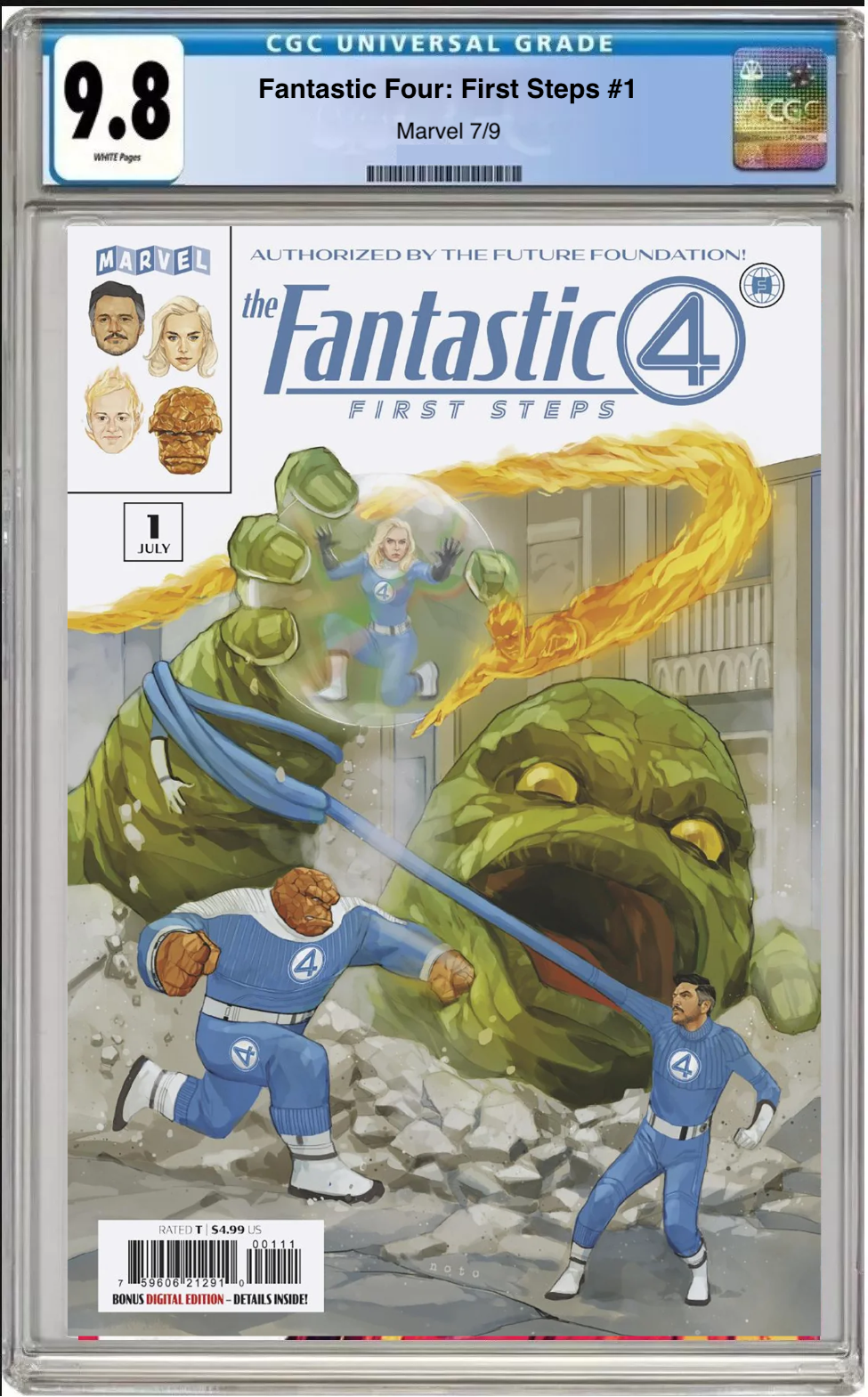 Fantastic Four First Steps #1 Phil Noto Cover A comic book with CGC 9.8 grading label

