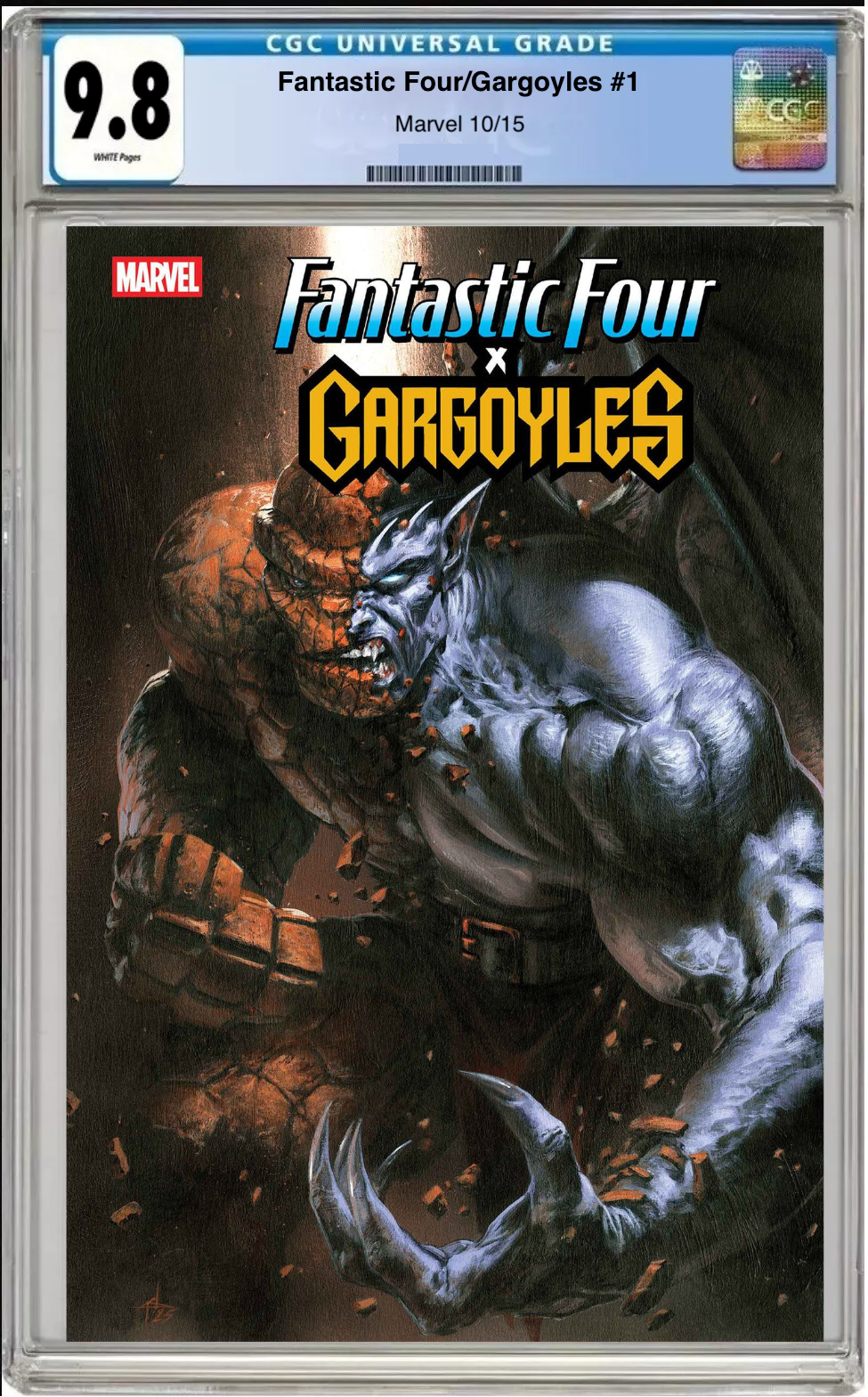 Comic book cover of Fantastic Four/Gargoyles #1 Gabriele Dell’Otto Cover with CGC grading label.