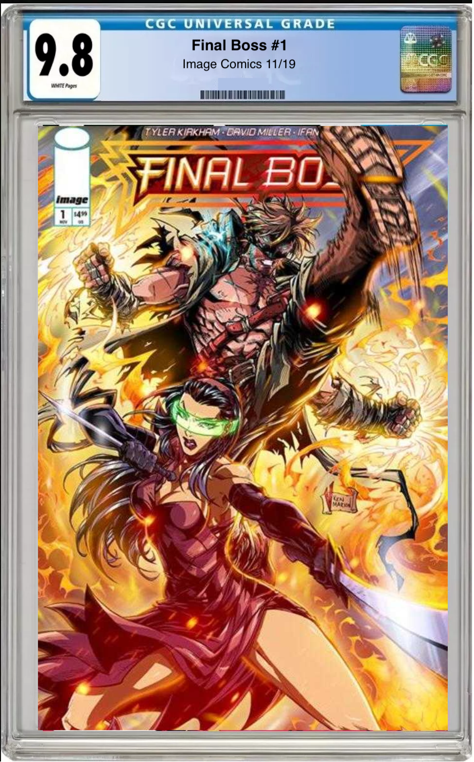 Comic book cover of Final Boss #1 Cover B with CGC grading label.
