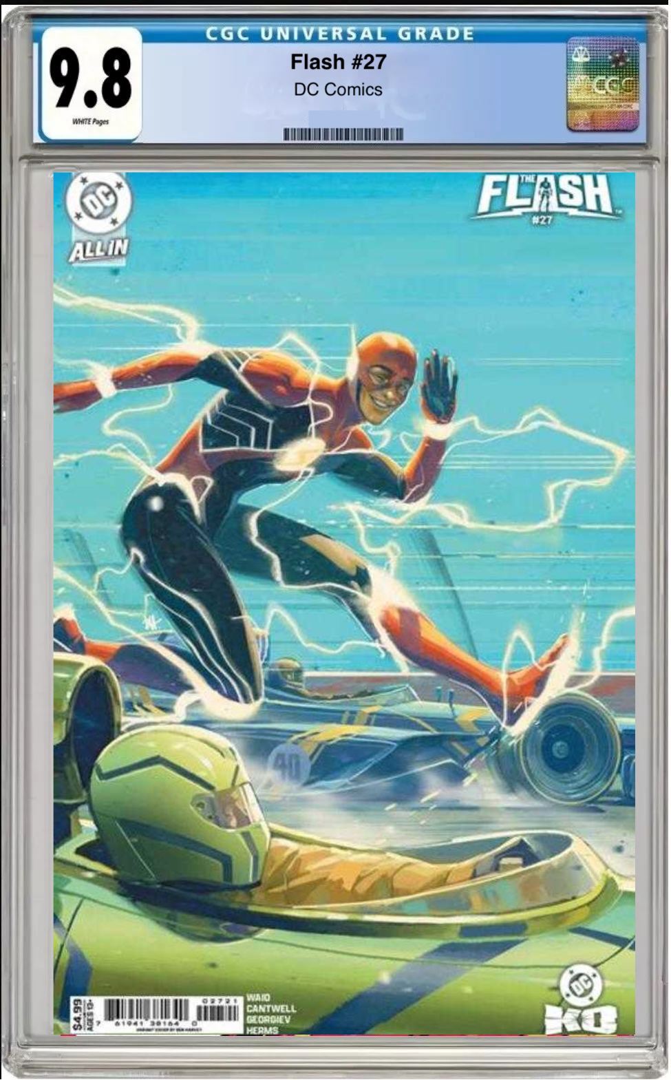 Comic book cover of The Flash #27 Cover B with CGC grading label.
