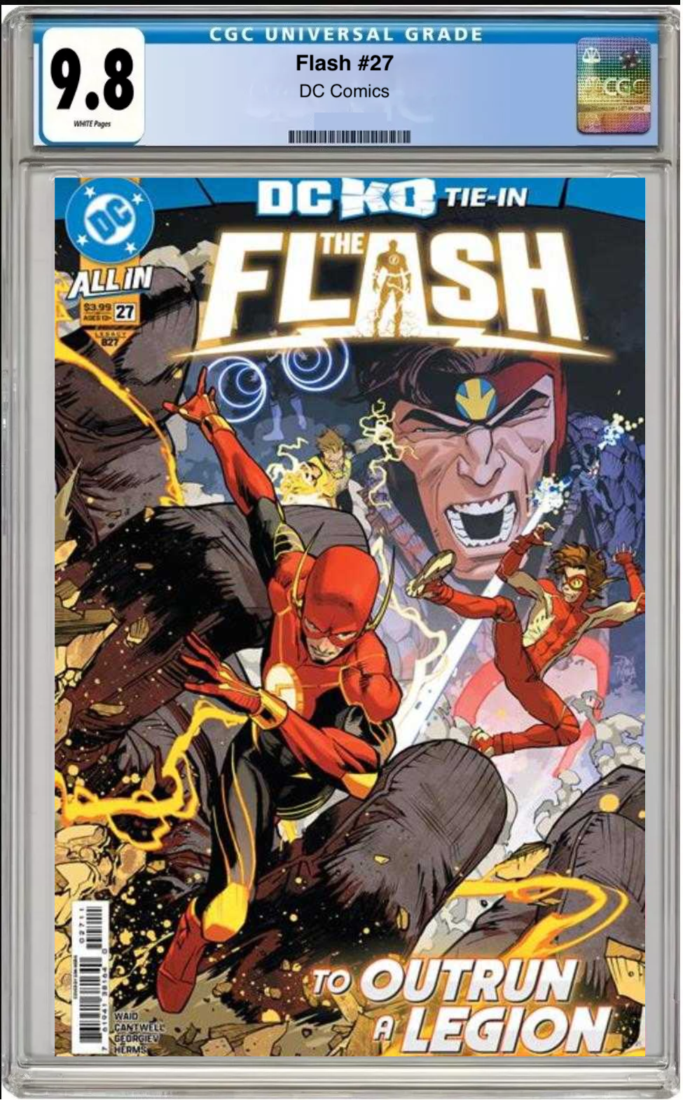 Comic book cover of The Flash #27 Cover A with CGC grading label.