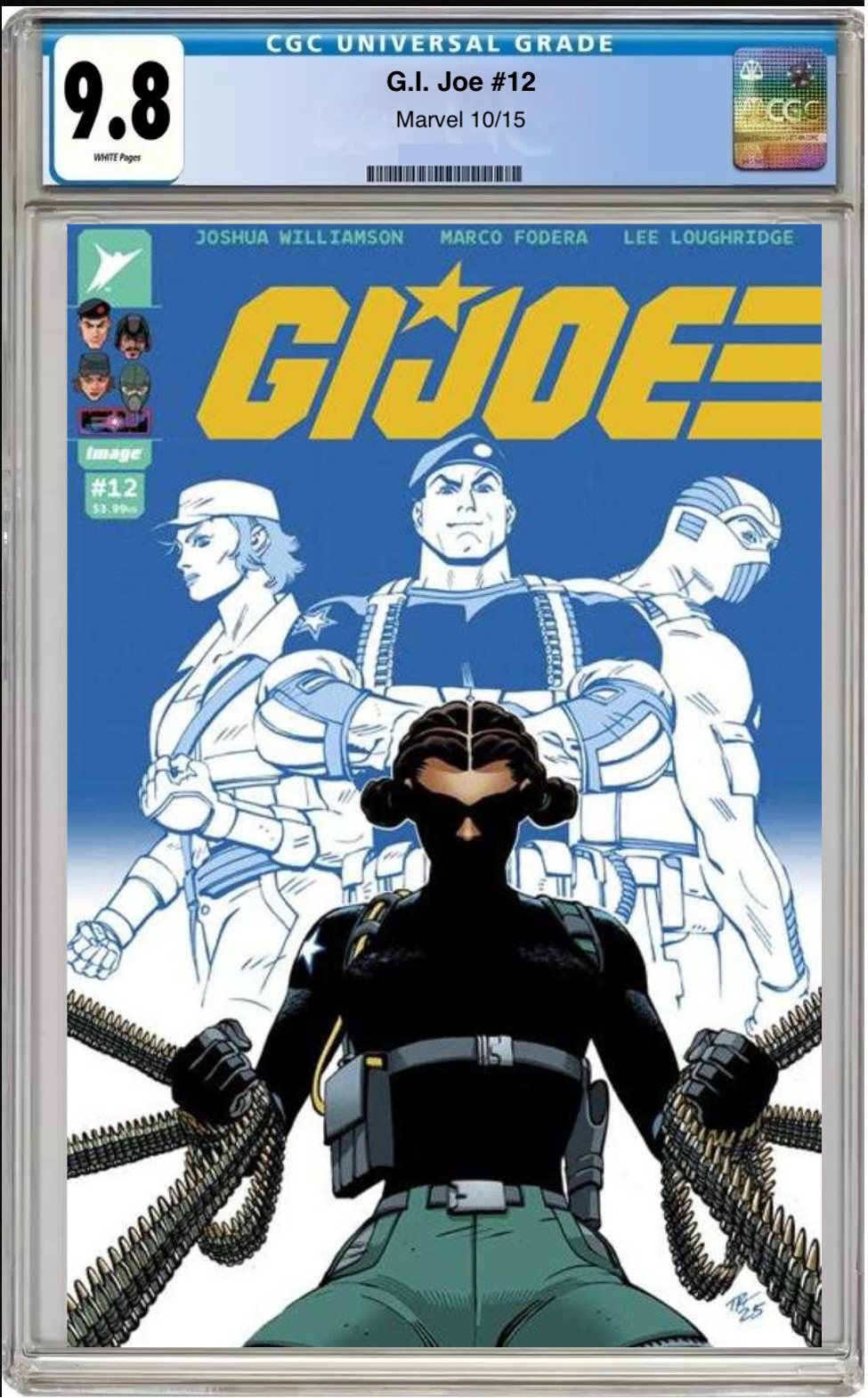 Comic book cover of G.I. Joe #12 Cover A with CGC grading label.