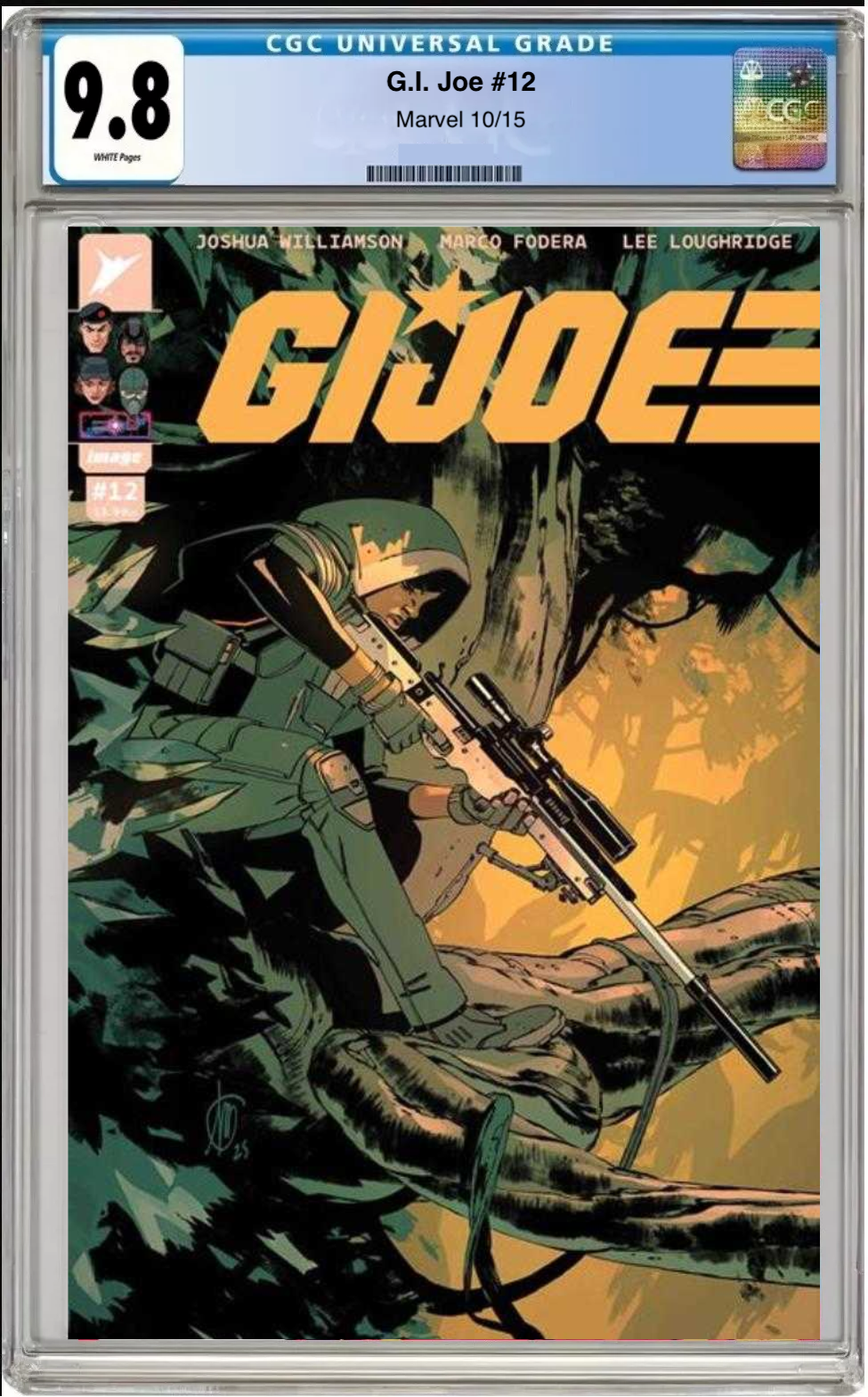Comic book cover of G.I. Joe #12 Cover B with CGC grading label.