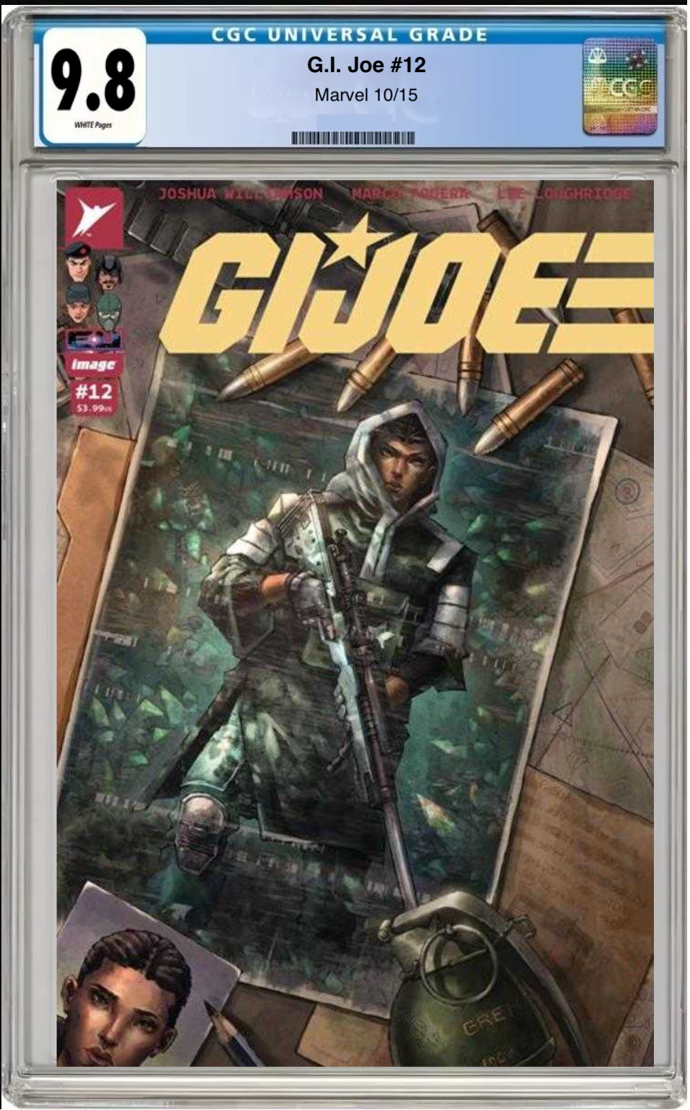 Comic book cover of G.I. Joe #12 Cover C with CGC grading label.