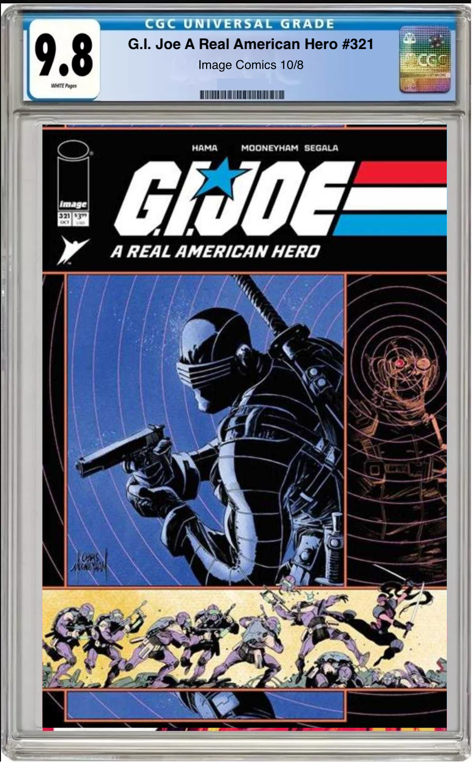 Comic book cover of G.I. Joe: A Real American Hero #321 Cover D with CGC grading label
