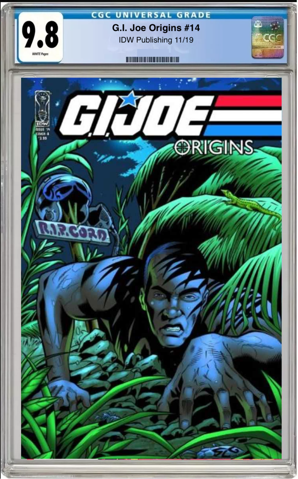 Comic book cover of G.I. Joe: Origins #14 Main Cover with CGC grading label.