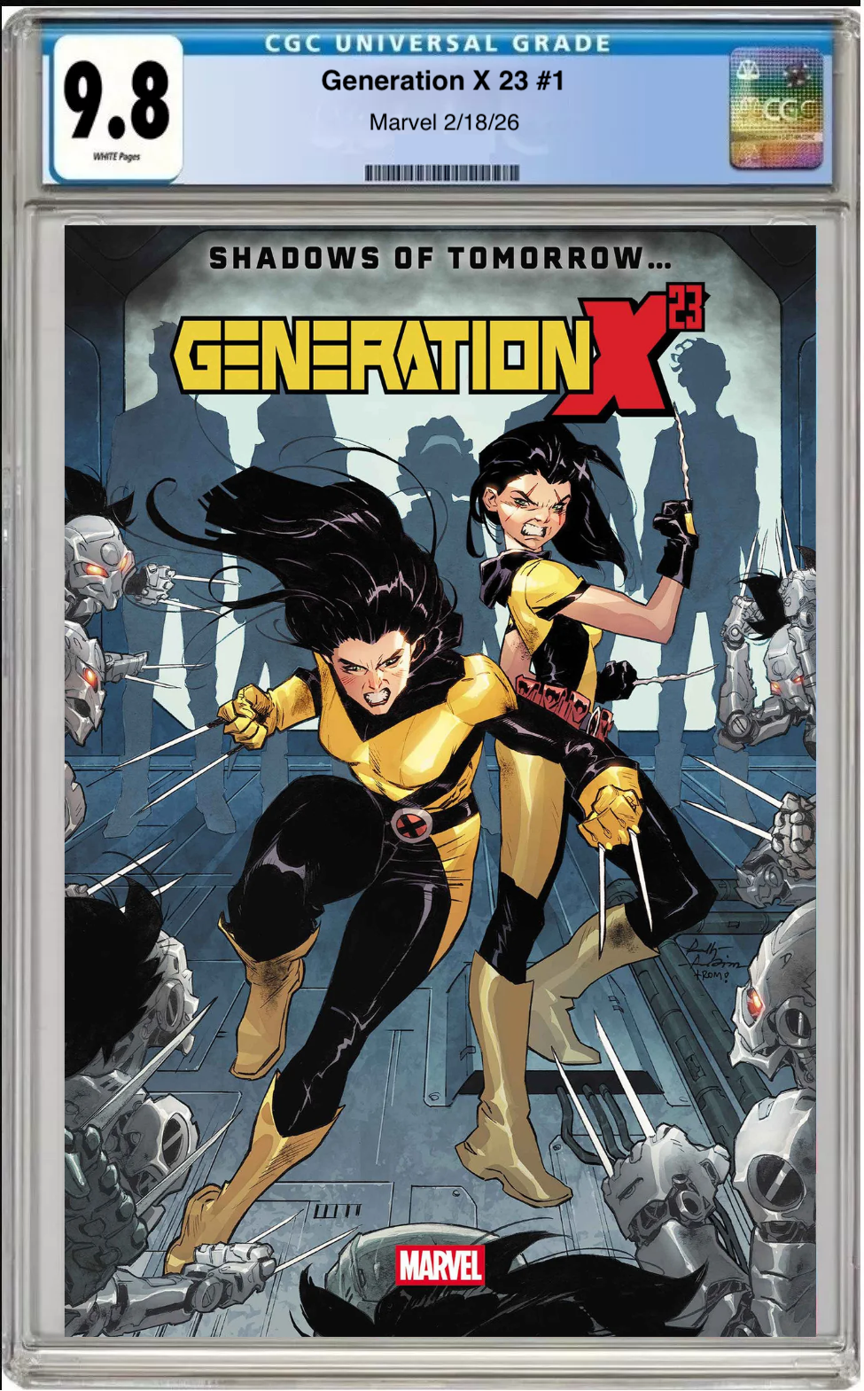 Comic book cover of Generation X-23 #1 Main Cover with CGC grading label.