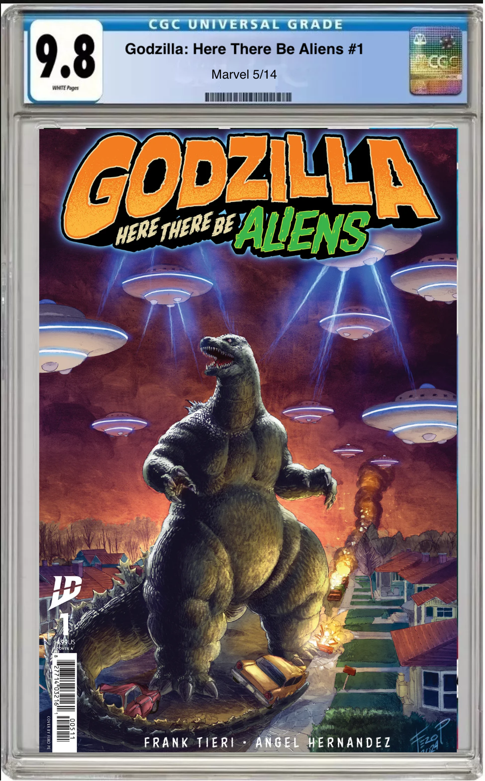 Godzilla: Here There Be Aliens #1 CGC Graded 9.8 - Main Cover