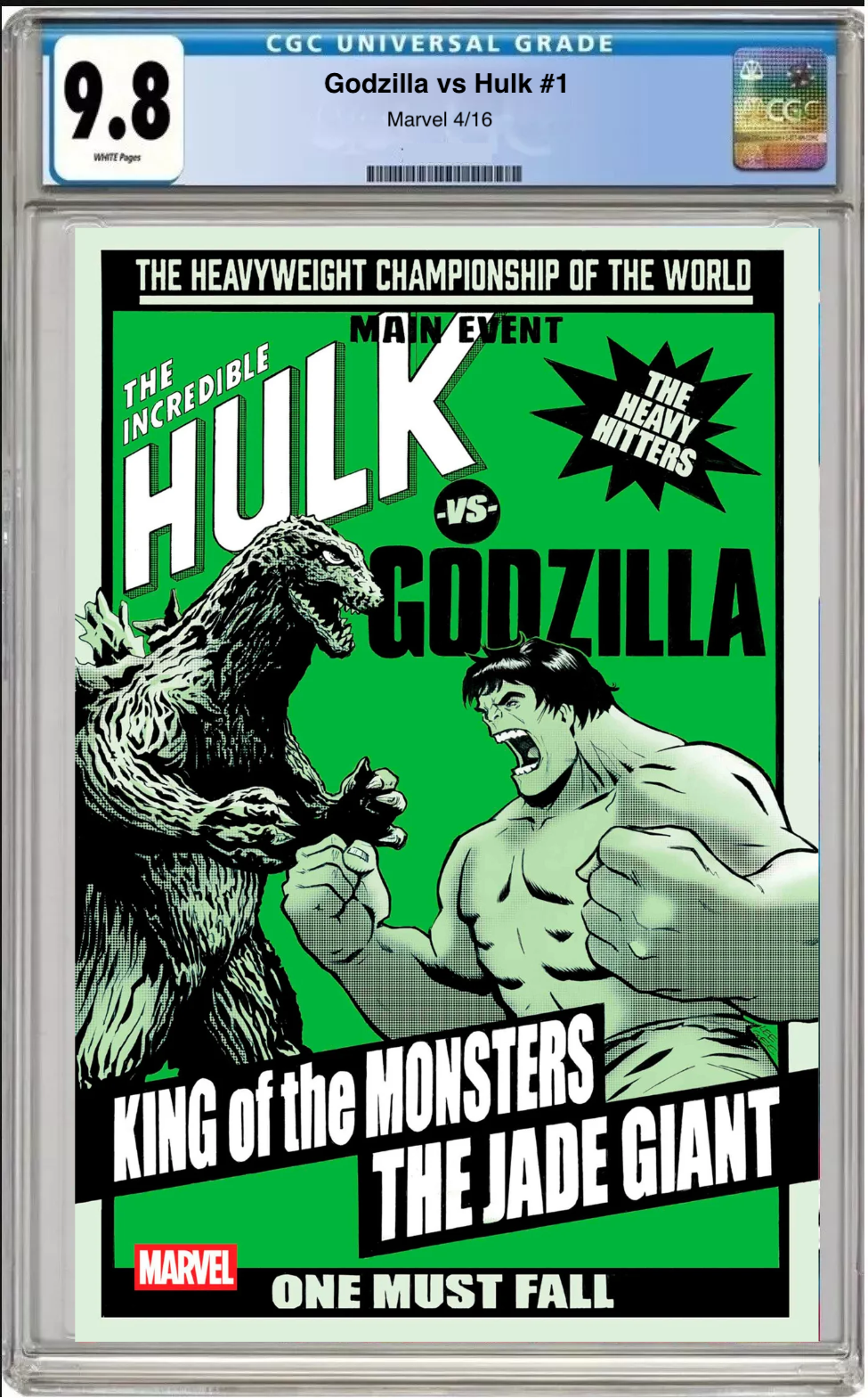 Godzilla vs. Hulk #1 CGC Graded 9.8 - Lee Garbett Versus Cover