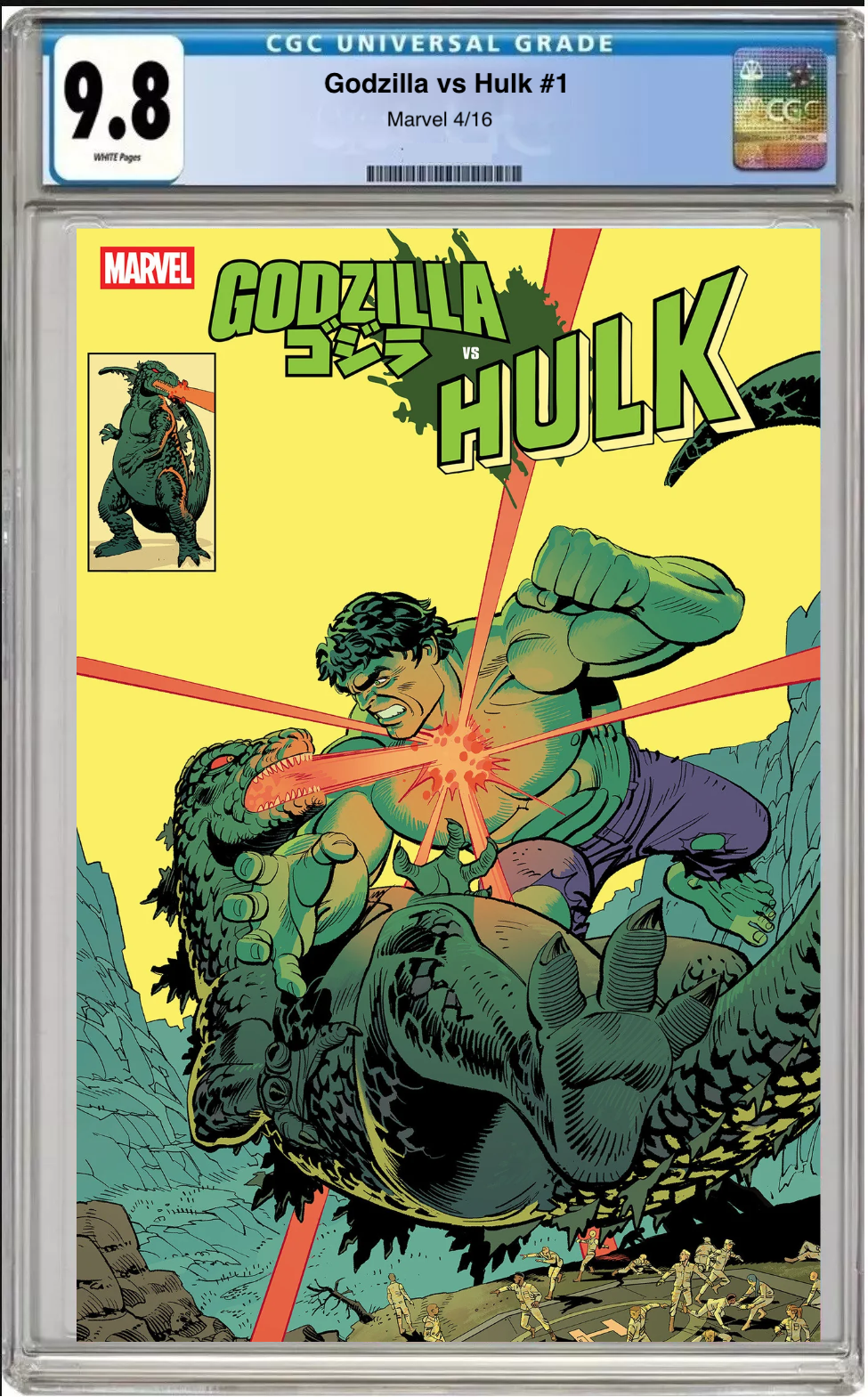 Godzilla vs. Hulk #1 CGC Graded 9.8 - Leonardo Romero King of Monsters Homage Cover
