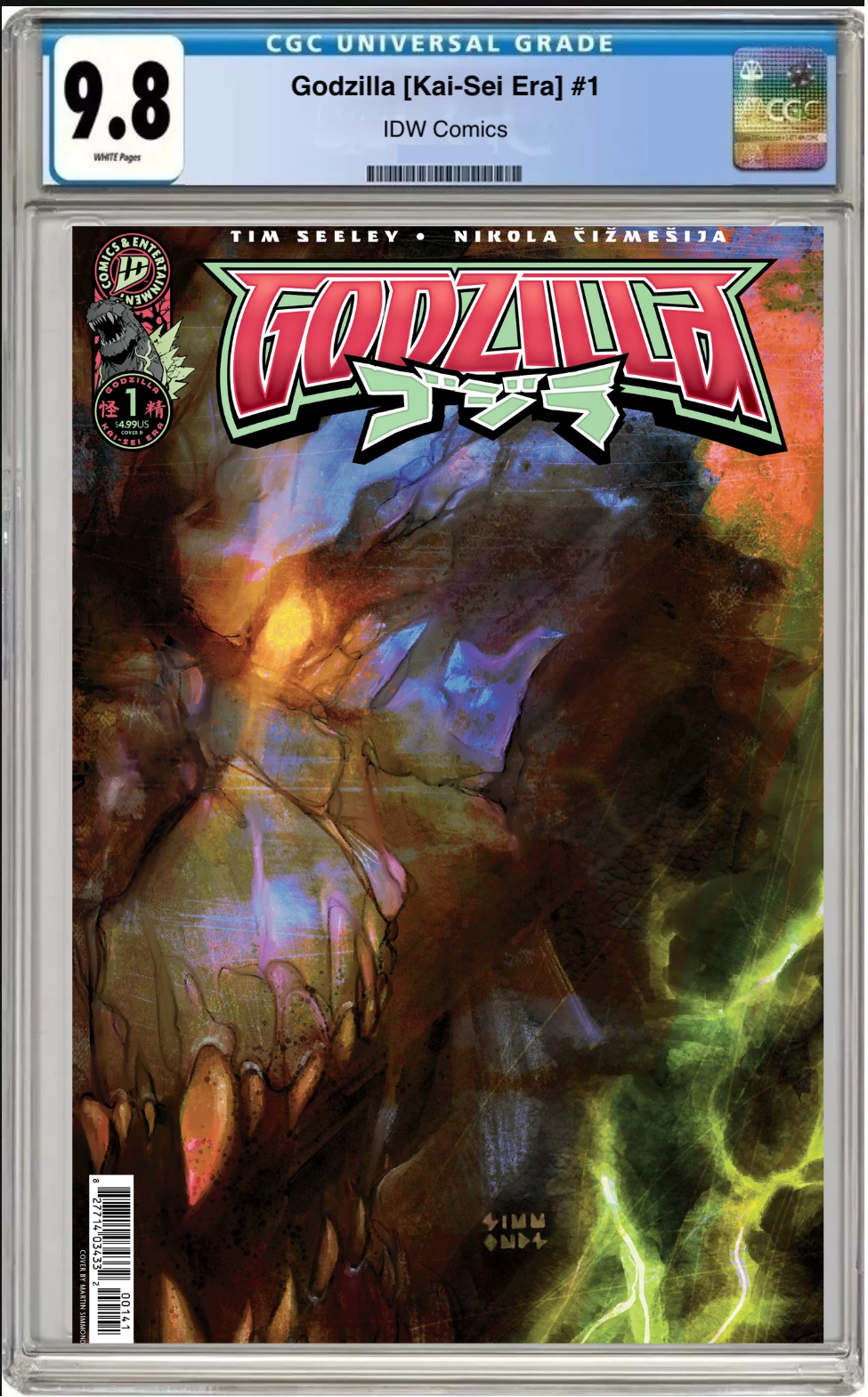 Godzilla Kai-Sei Era #1 Cover D comic book with CGC 9.8 grading label

