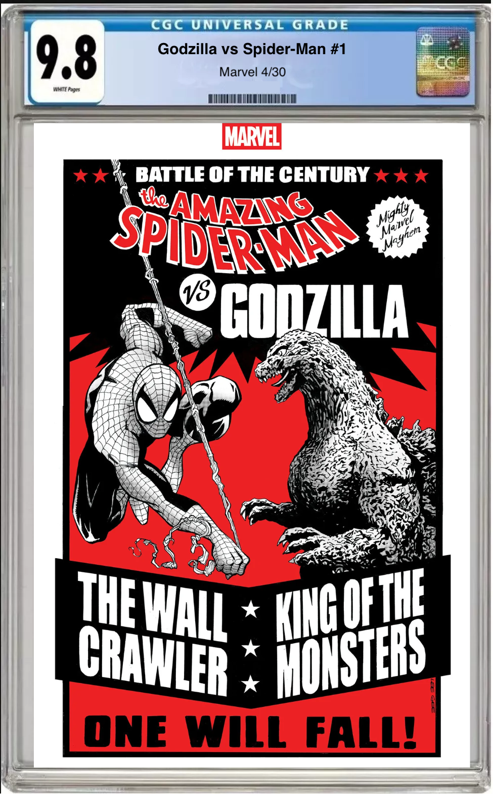 Godzilla vs. Spider-Man #1 CGC Graded 9.8 Lee Garbett Cover