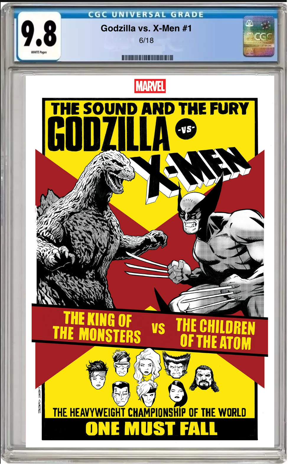 Godzilla vs. X-Men #1 CGC Graded 9.8 - Lee Garbett Versus Cover