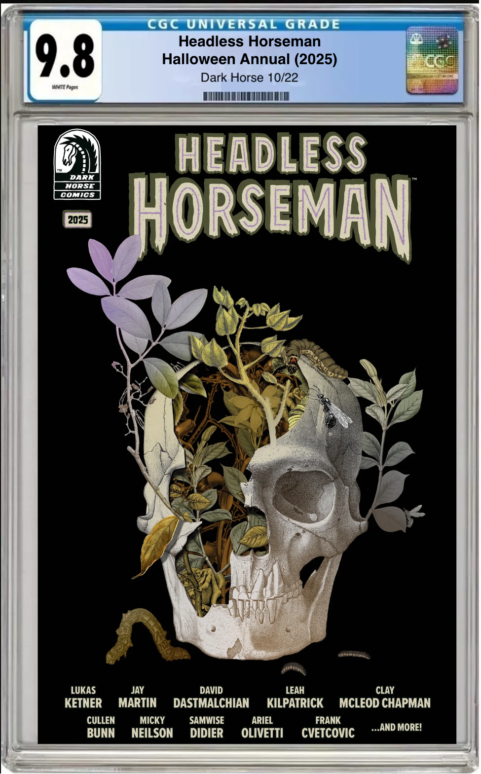 Comic book cover of Headless Horseman Halloween Annual 2025 Cover C with CGC 9.8 grading label.