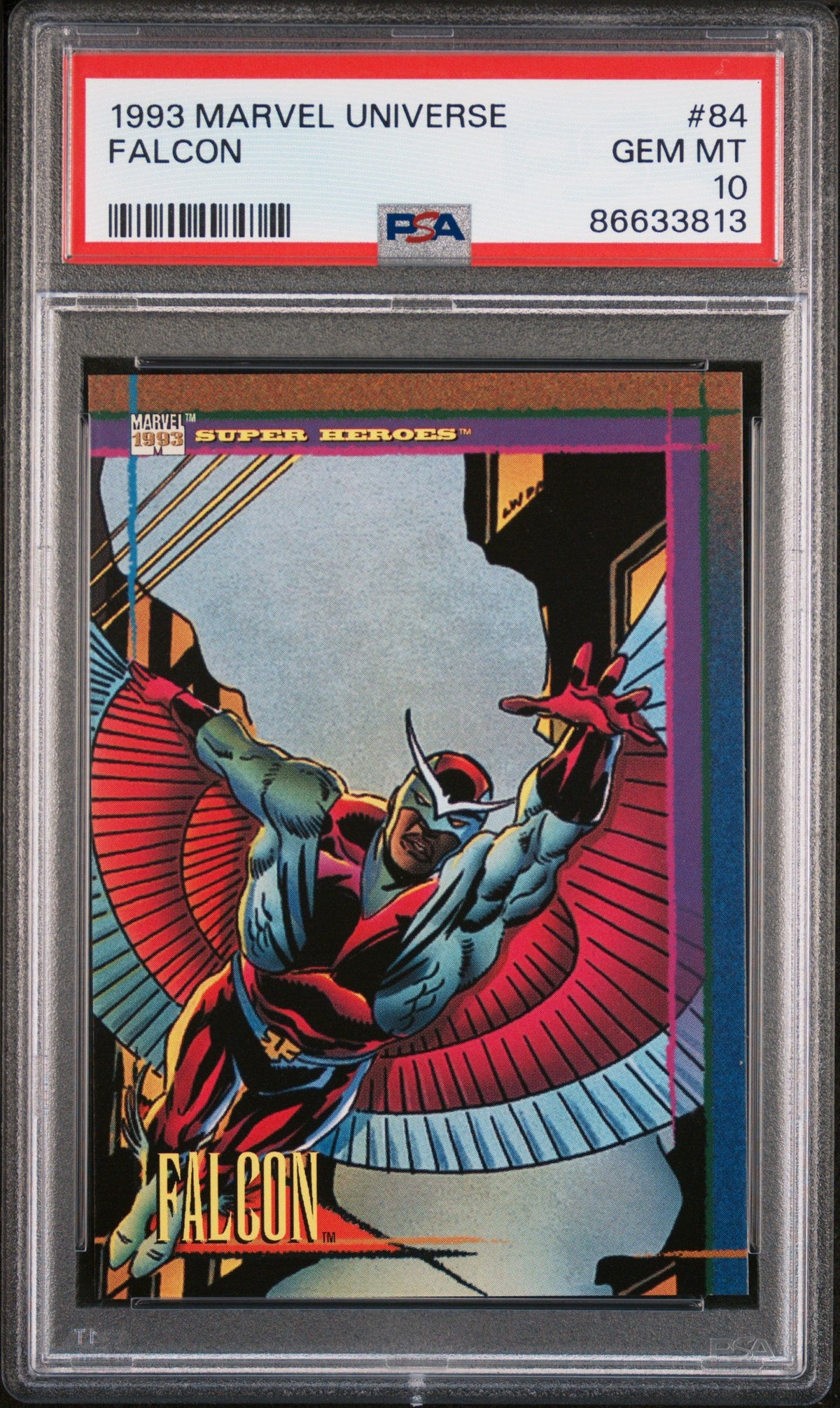 1993 MARVEL UNIVERSE FALCON  #84 - PSA 10