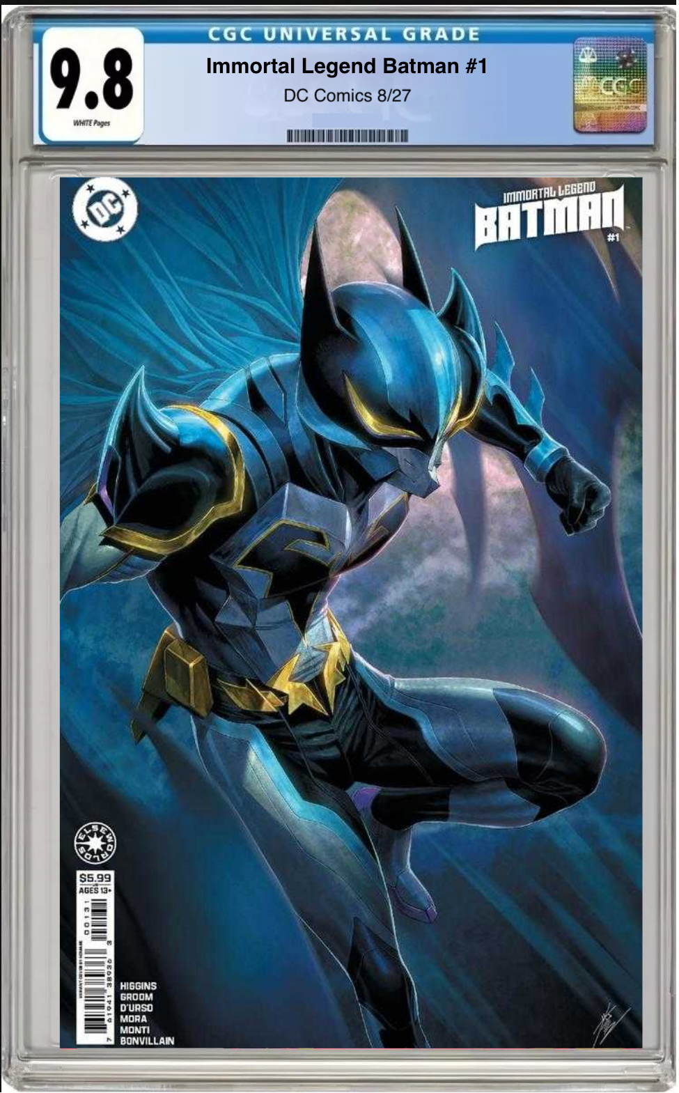 Comic book cover of Immortal Legend Batman #1 Homare Card Stock Cover with CGC grading label.