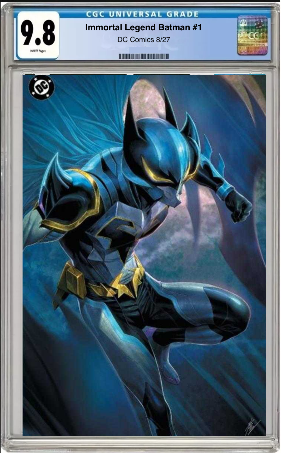 Comic book cover of Immortal Legend Batman #1 Homare Foil Cover with CGC grading label.