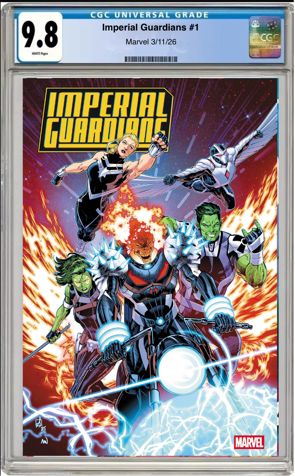 Comic book cover of Imperial Guardians #1 Main Cover with CGC grading label.