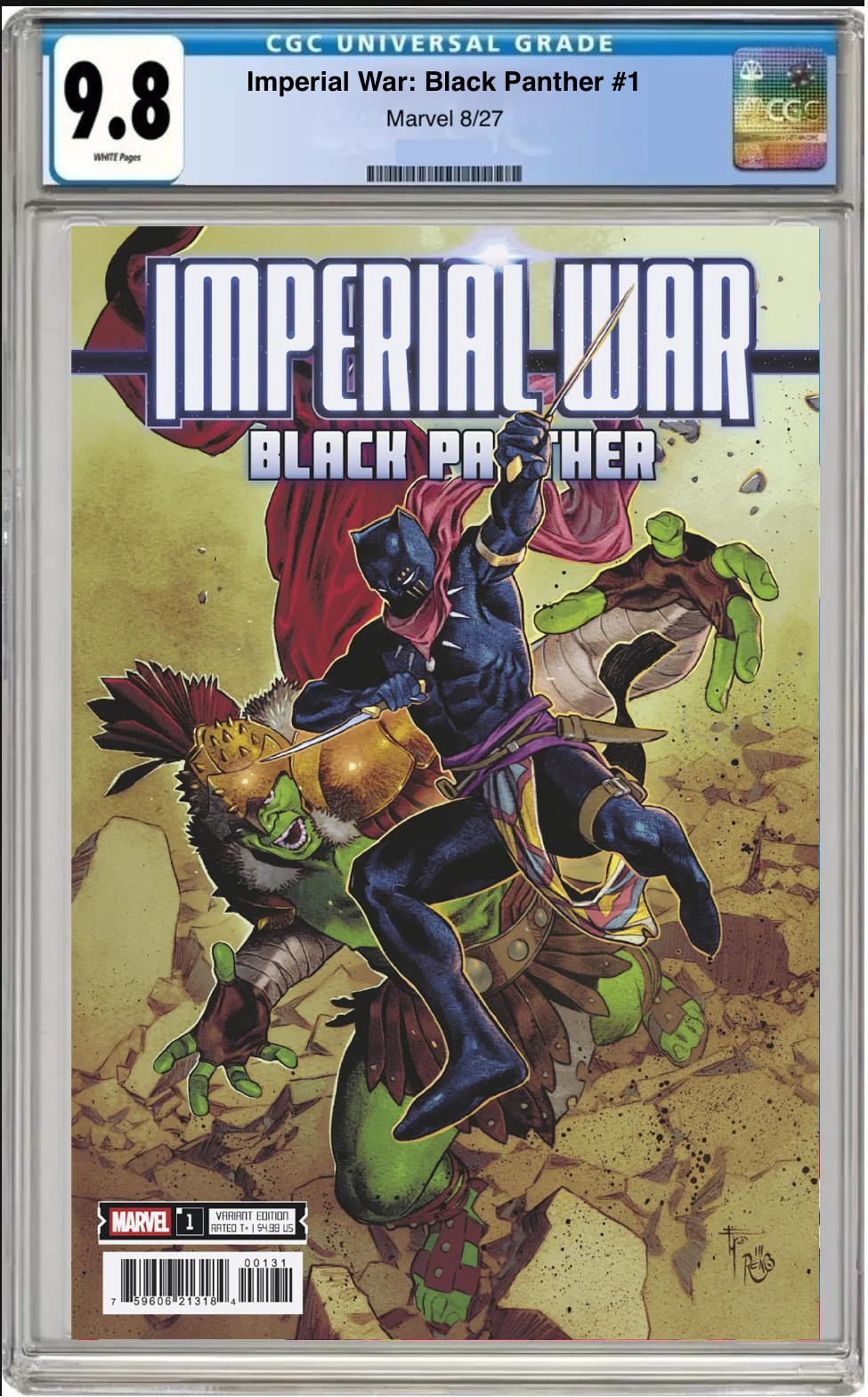 Comic book cover of Imperial War: Black Panther #1 Francesco Mattina Cover with CGC grading label.