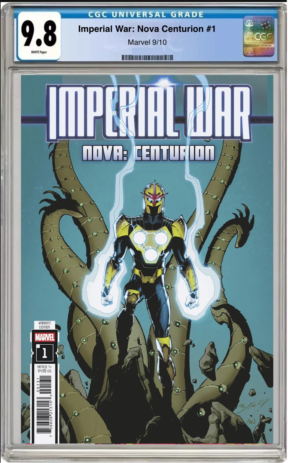 Comic book cover of Imperial War: Nova Centurion #1 Mark Bagley Cover with CGC grading label.