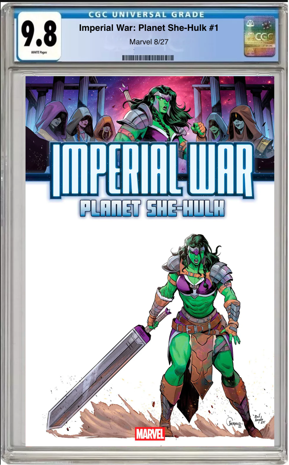 Comic book cover of Imperial War: Planet She-Hulk #1 Main Cover with CGC 9.8 grading label.