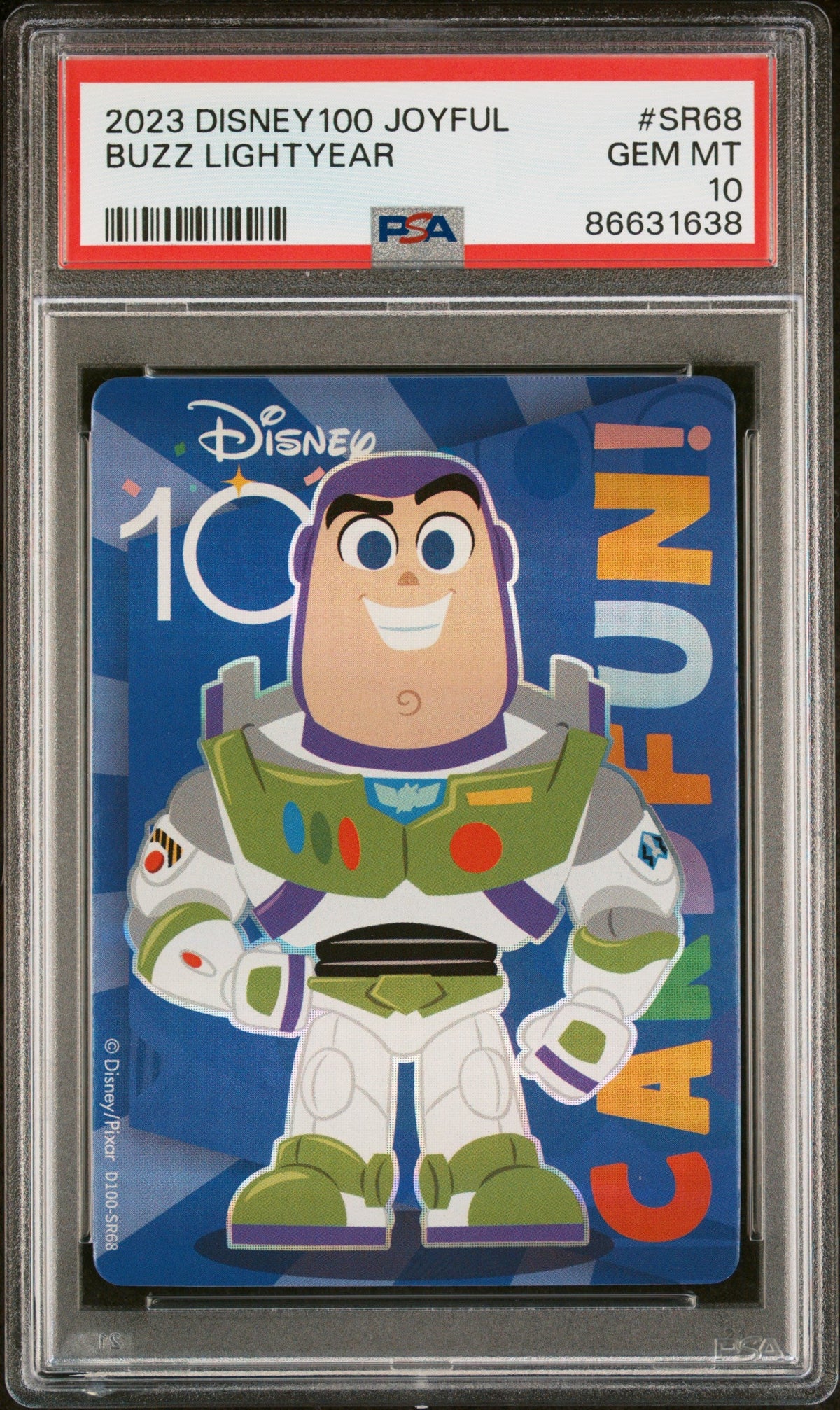2023 CARD FUN DISNEY 100 JOYFUL BUZZ LIGHTYEAR SR68 PSA 10