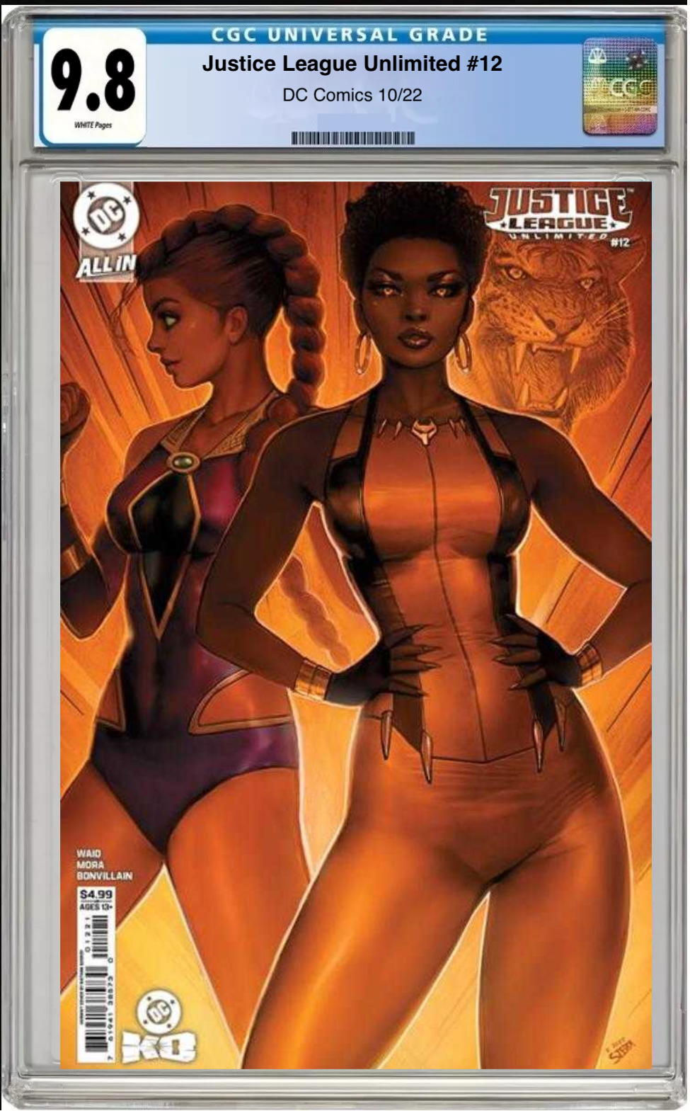 Comic book cover of Justice League #12 Cover B with CGC 9.8 grading label.