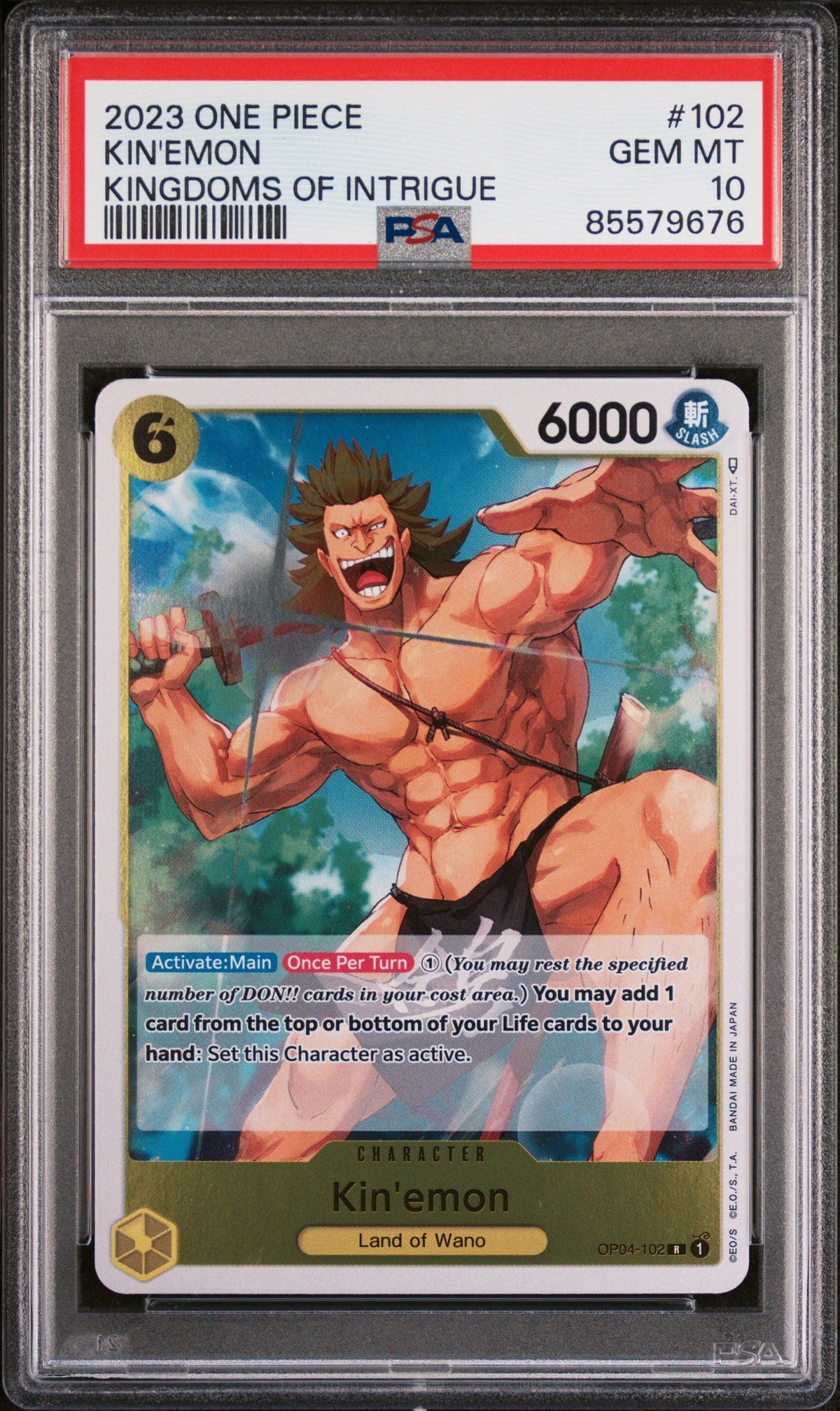 2023 ONE PIECE KINGDOMS OF INTRIGUE KIN&#39;EMON #102 - PSA GEM MT 10